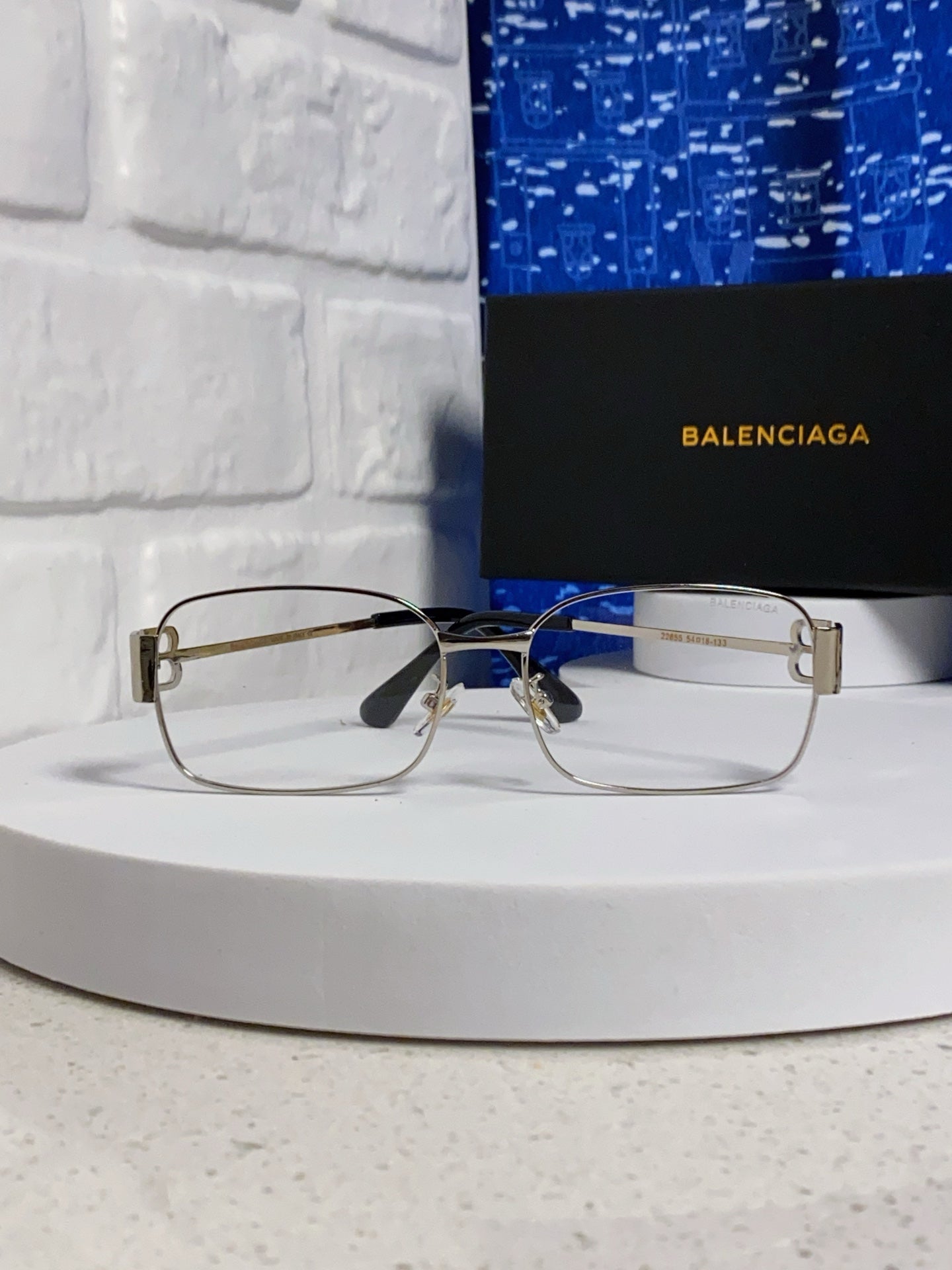 Balenciaga Metal Rectangular Red Lens Sunglasses for Men & Women - detail image 2