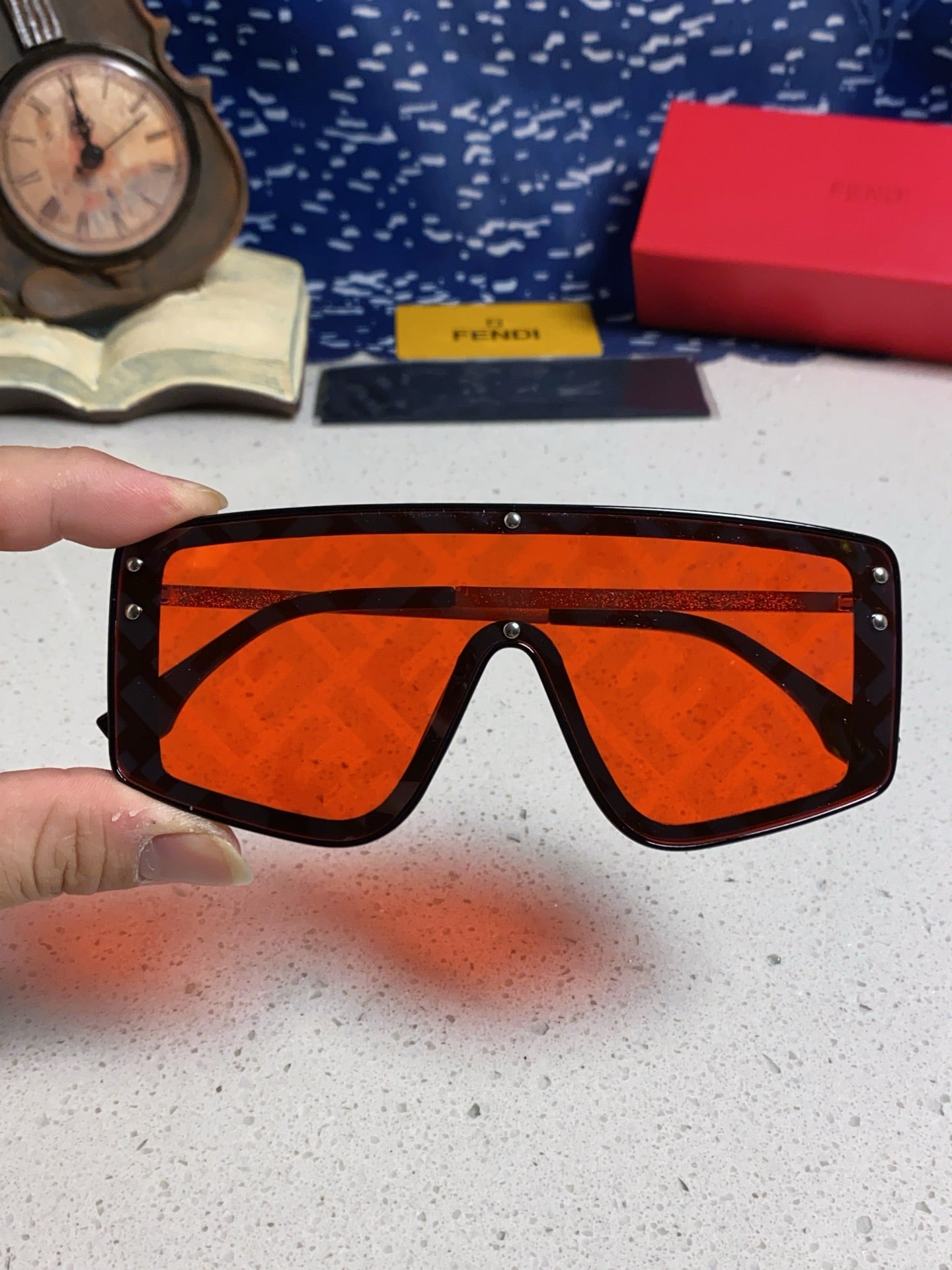 Fendi Fashion Red Lens Sunglasses for Men & Women - 383040 - detail image 4
