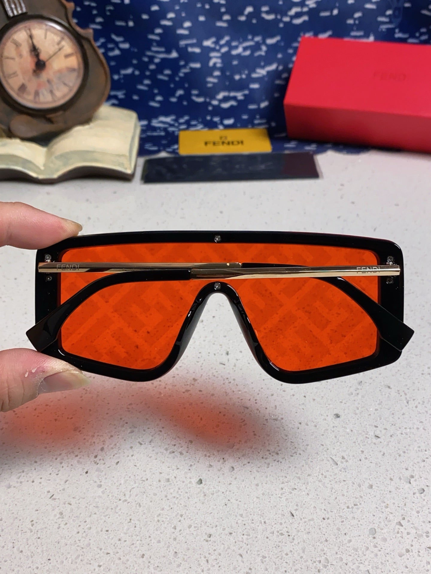 Fendi Fashion Red Lens Sunglasses for Men & Women - 383040 - detail image 5