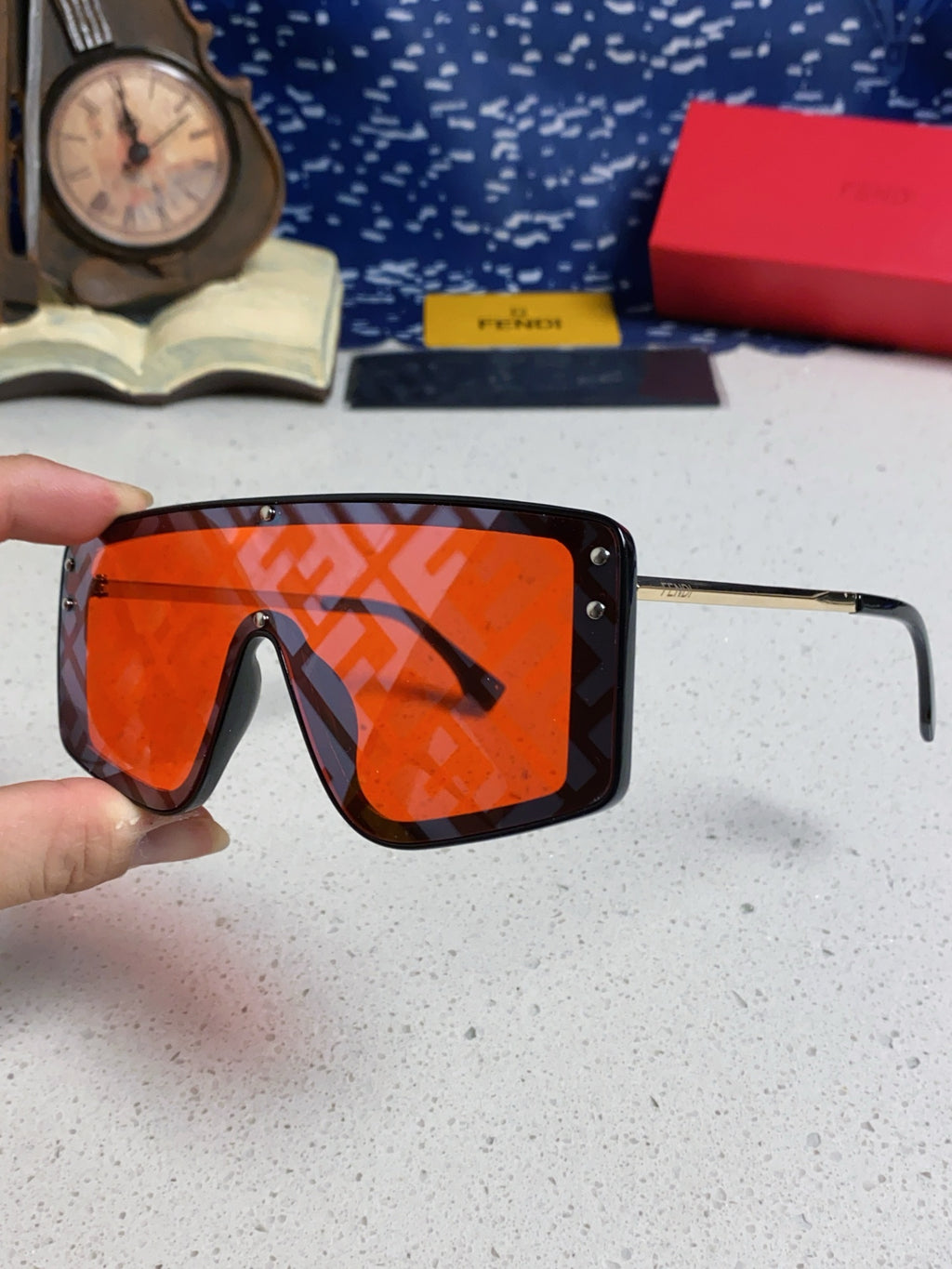 Fendi Fashion Red Lens Sunglasses for Men & Women - 383040 - detail image 6
