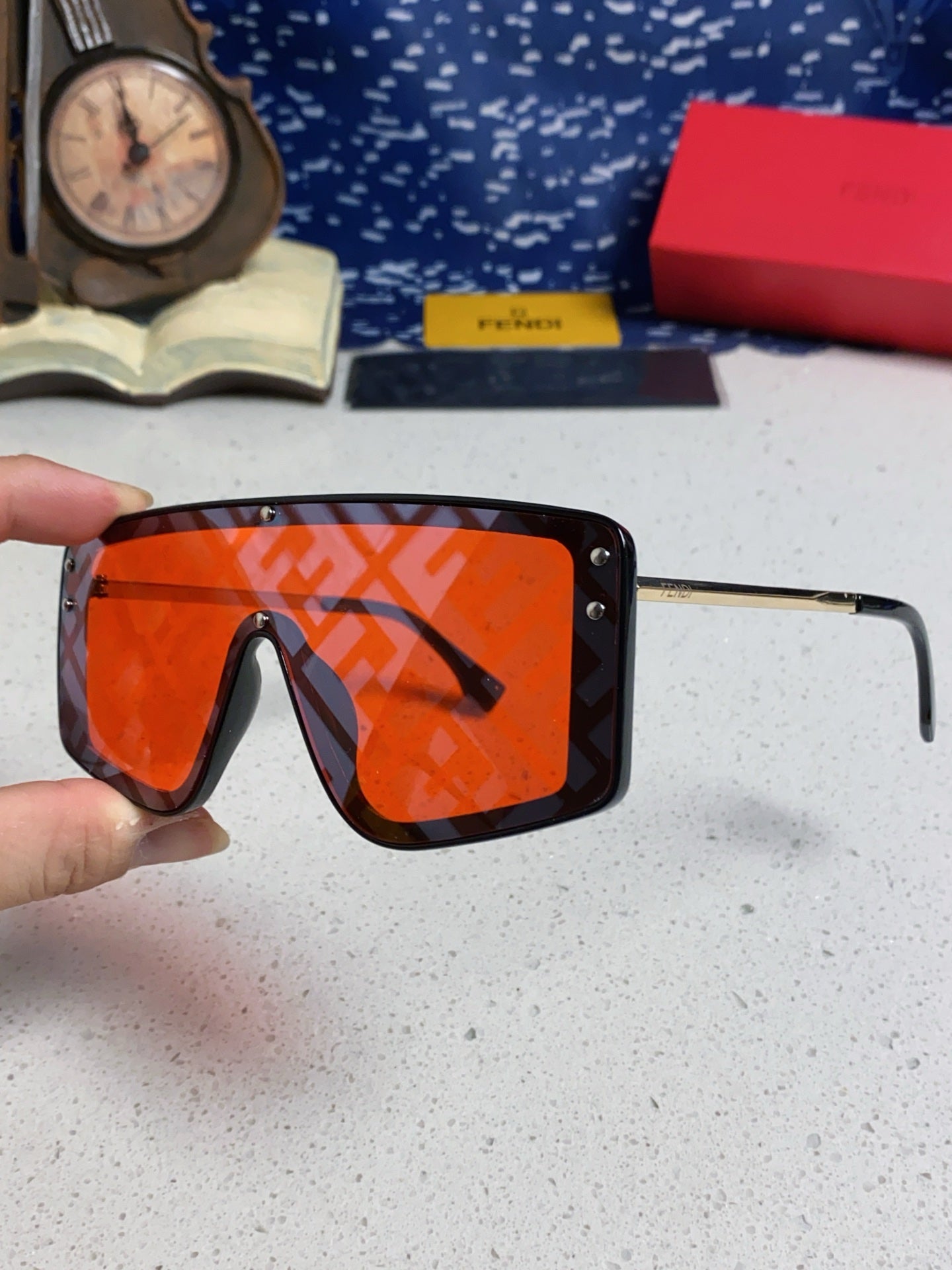Fendi Fashion Red Lens Sunglasses for Men & Women - 383040 - detail image 6
