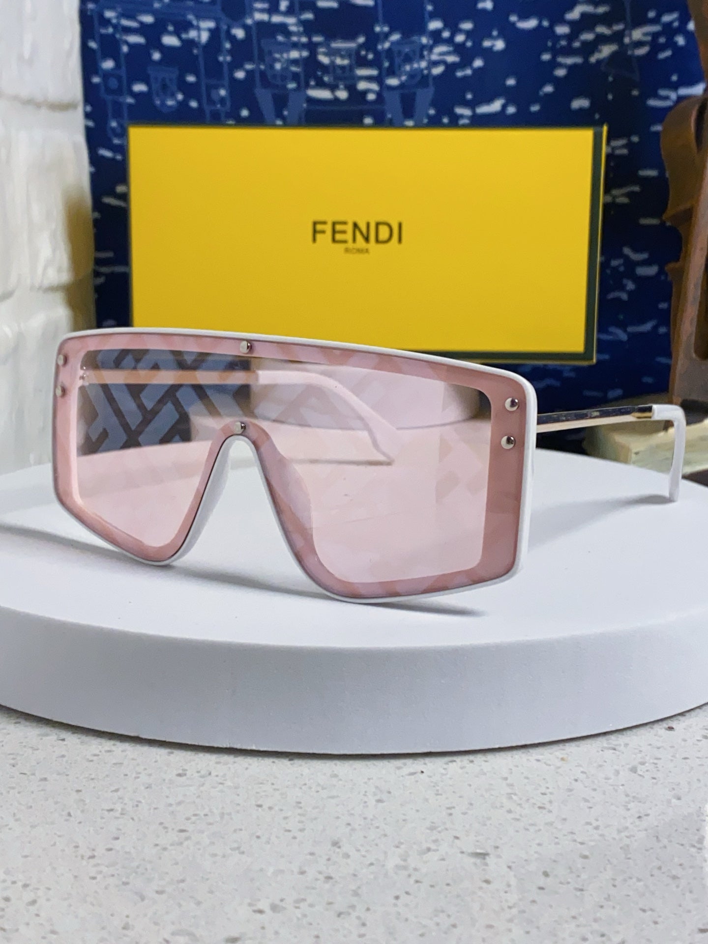 Fendi Fashion Silver Lens Sunglasses for Men & Women - 383041
