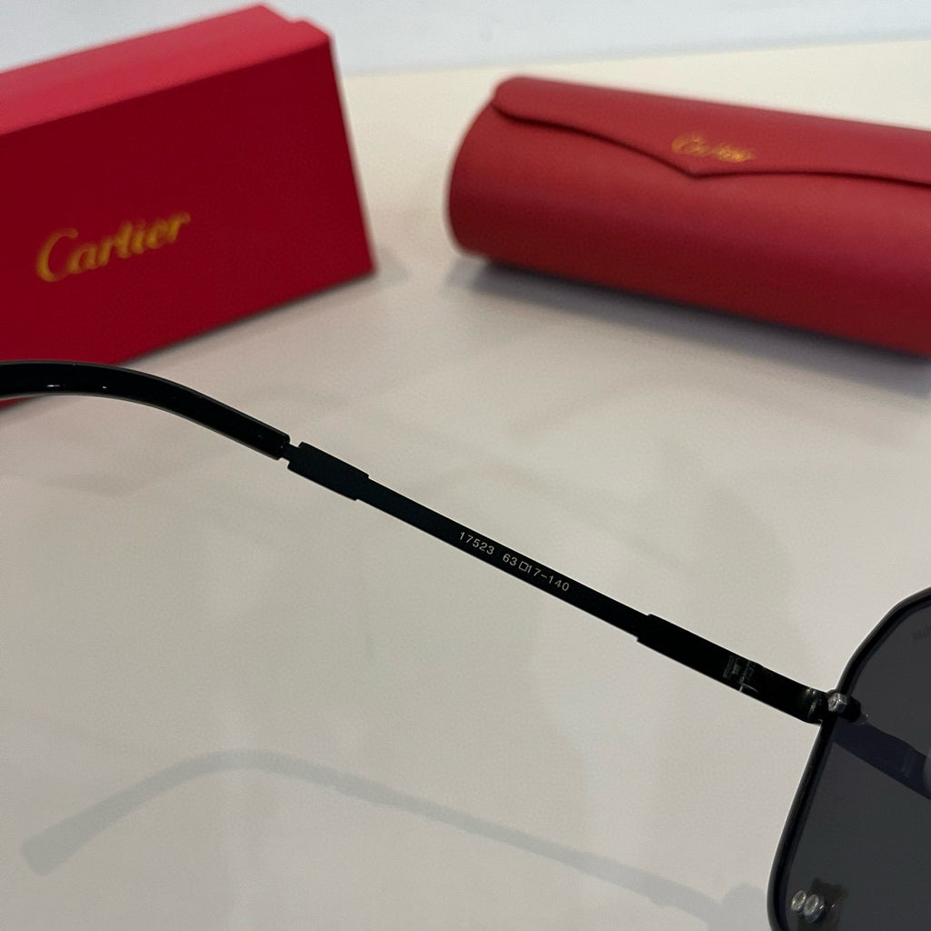 Cartier Lightweight Metal Rimless Silver Lens Sunglasses for Men & Wo - 432317 - detail image 10