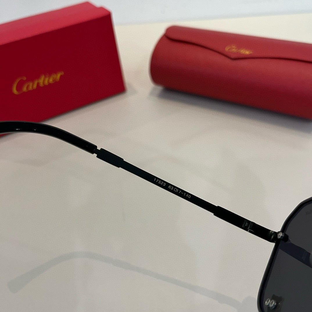 Cartier Lightweight Metal Rimless Silver Lens Sunglasses for Men & Wo - 432317 - detail image 10