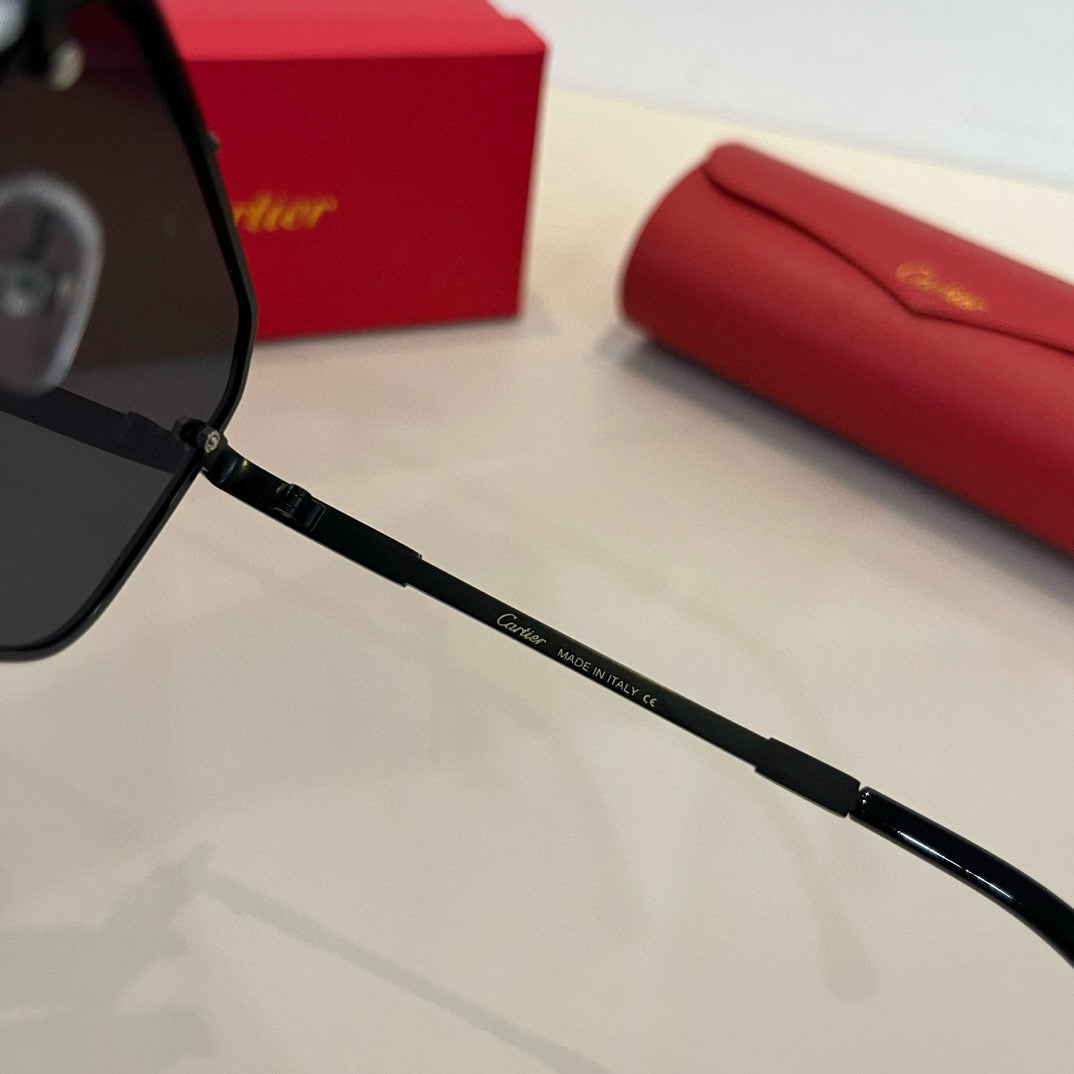 Cartier Lightweight Metal Rimless Silver Lens Sunglasses for Men & Wo - 487330 - detail image 11
