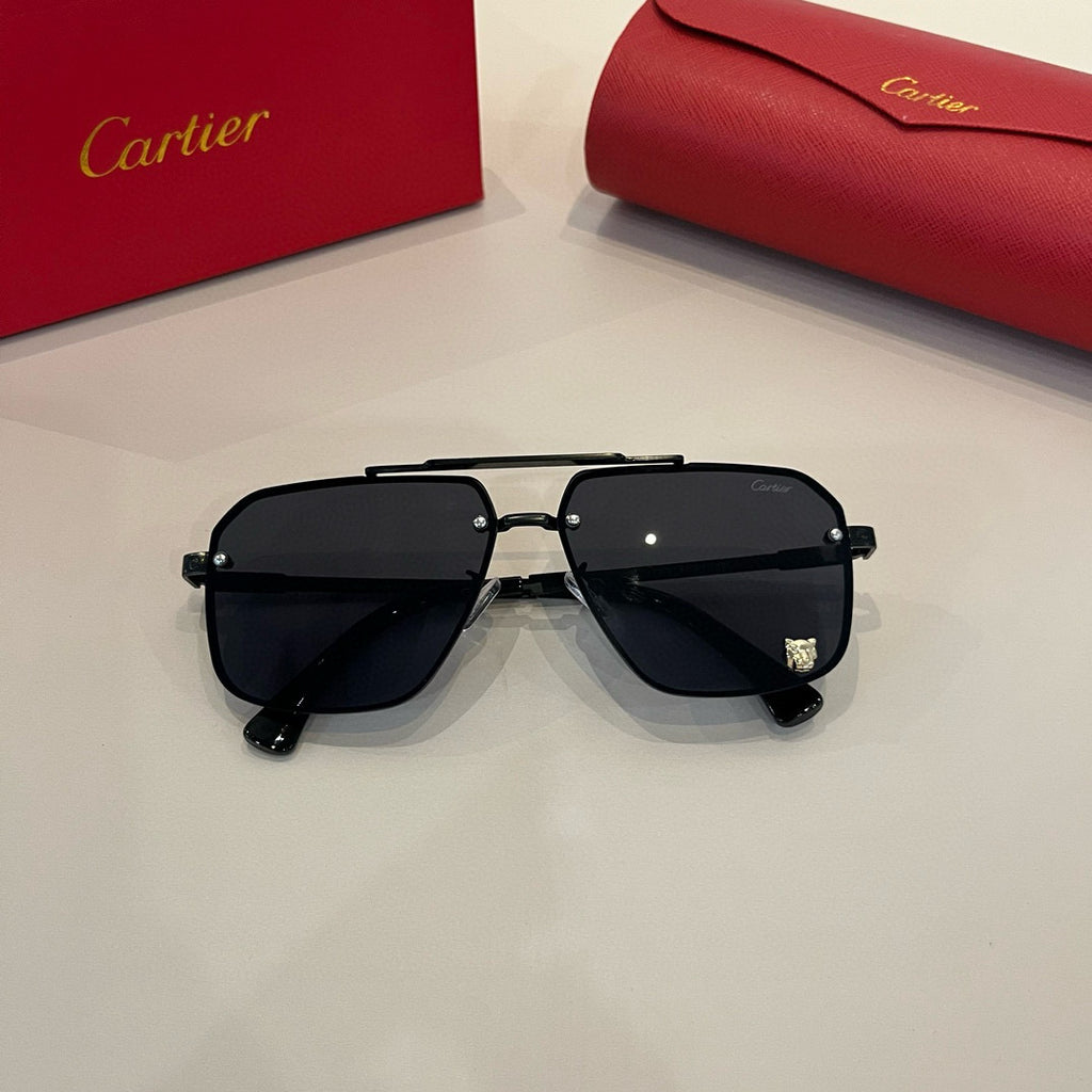 Cartier Lightweight Metal Rimless Silver Lens Sunglasses for Men & Wo - 432317 - detail image 5