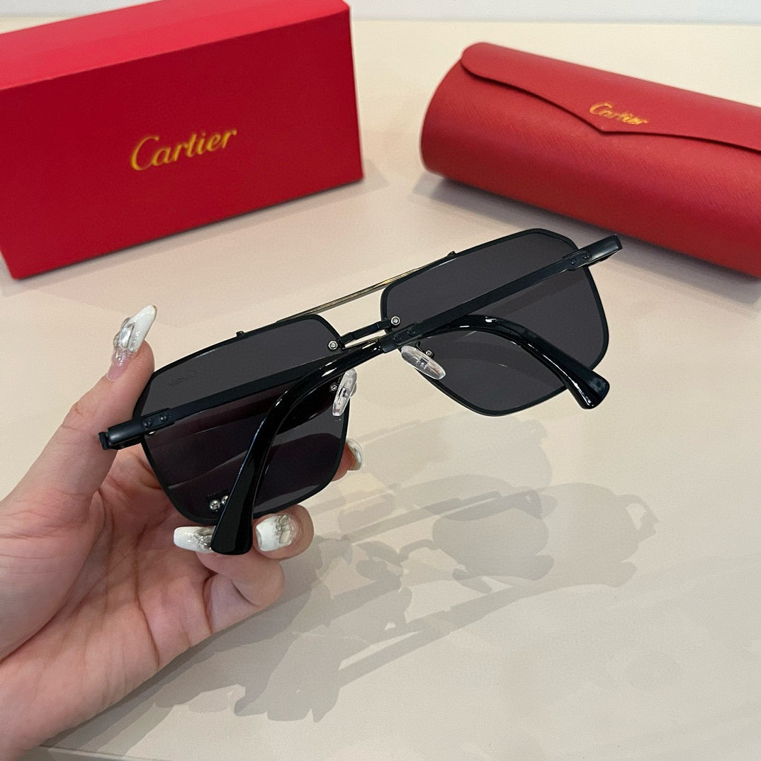 Cartier Lightweight Metal Rimless Silver Lens Sunglasses for Men & Wo - 432317 - detail image 7