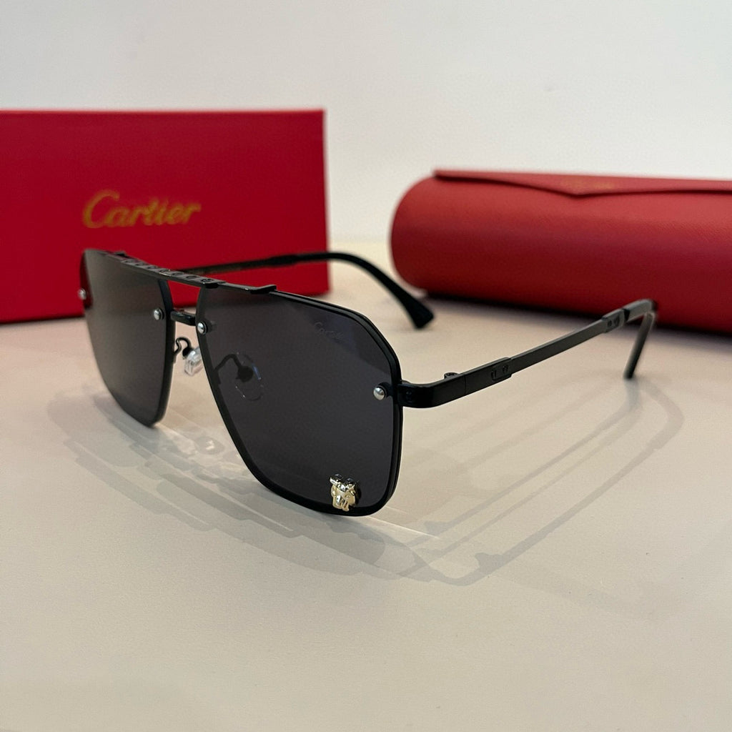 Cartier Lightweight Metal Rimless Silver Lens Sunglasses for Men & Wo - 432317 - detail image 3