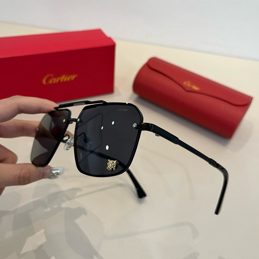 Cartier Lightweight Metal Rimless Silver Lens Sunglasses for Men & Wo - 432317 - detail image 4