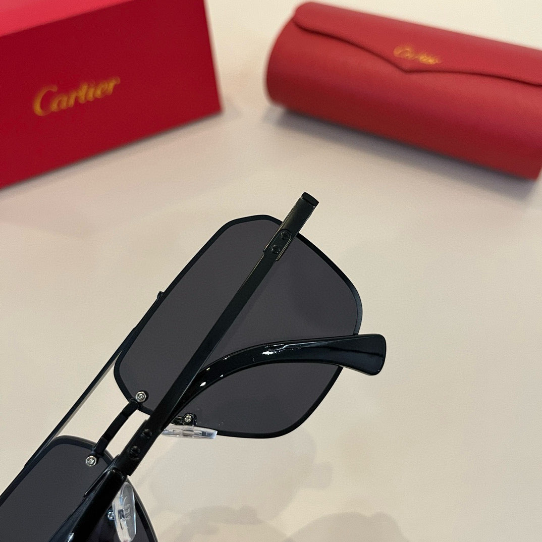 Cartier Lightweight Metal Rimless Silver Lens Sunglasses for Men & Wo - 432317 - detail image 8