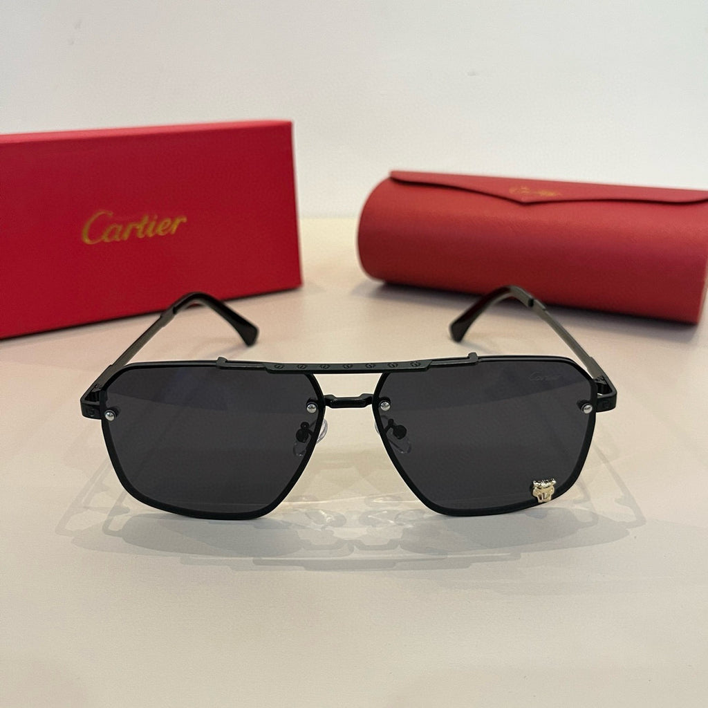 Cartier Lightweight Metal Rimless Silver Lens Sunglasses for Men & Wo - 432317 - detail image 2