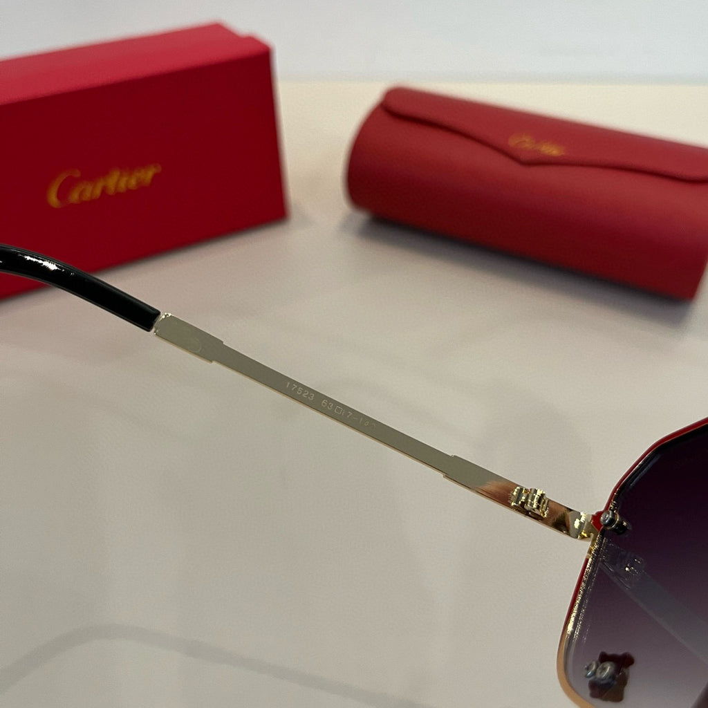 Cartier Lightweight Metal Rimless Silver Lens Sunglasses for Men & Wo - 432318 - detail image 11