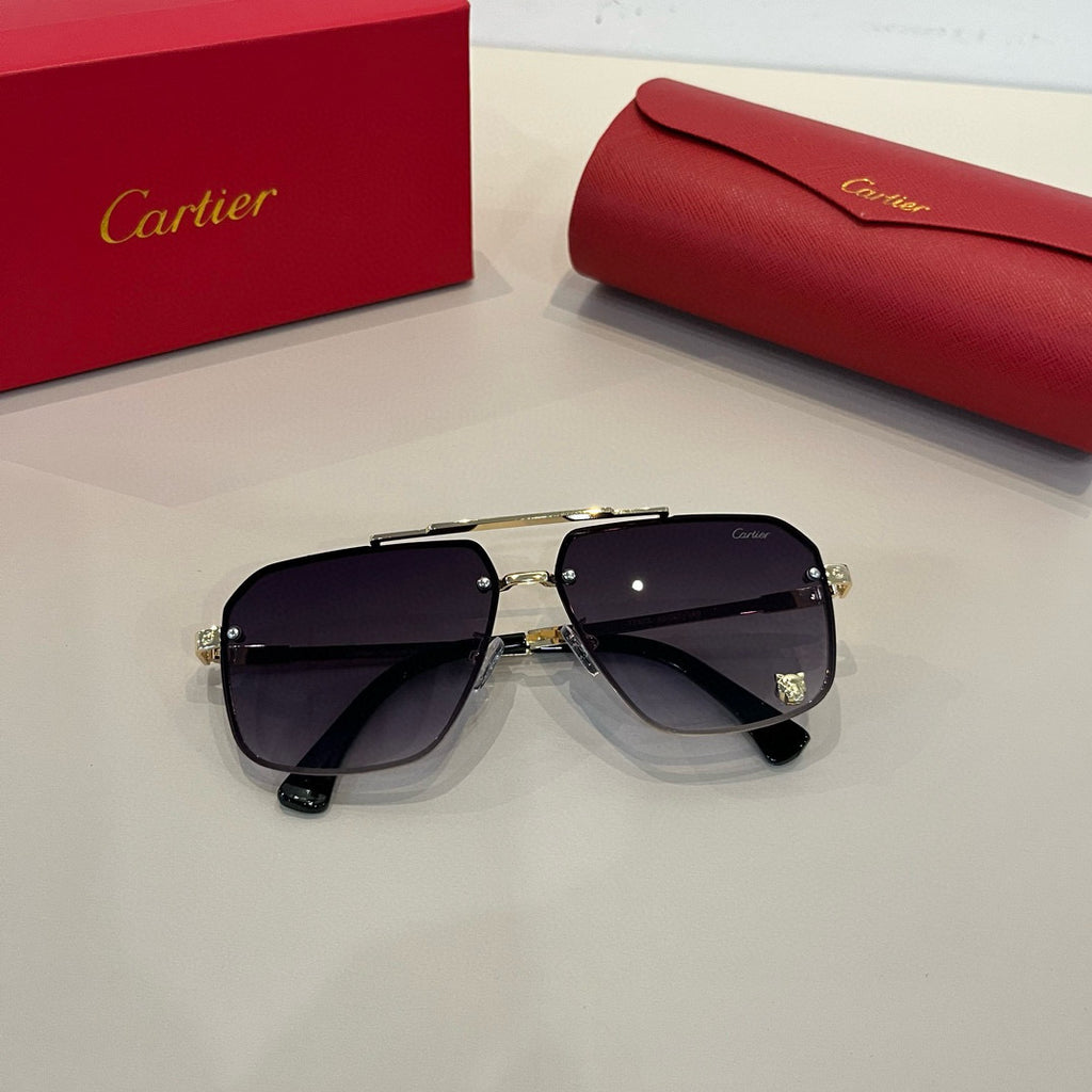 Cartier Lightweight Metal Rimless Silver Lens Sunglasses for Men & Wo - 487331 - detail image 9