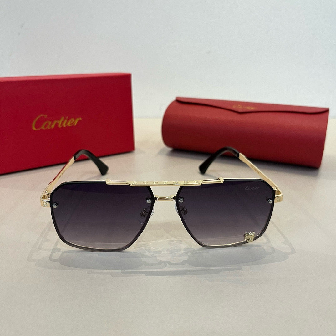 Cartier Lightweight Metal Rimless Silver Lens Sunglasses for Men & Wo - 487331 - detail image 2