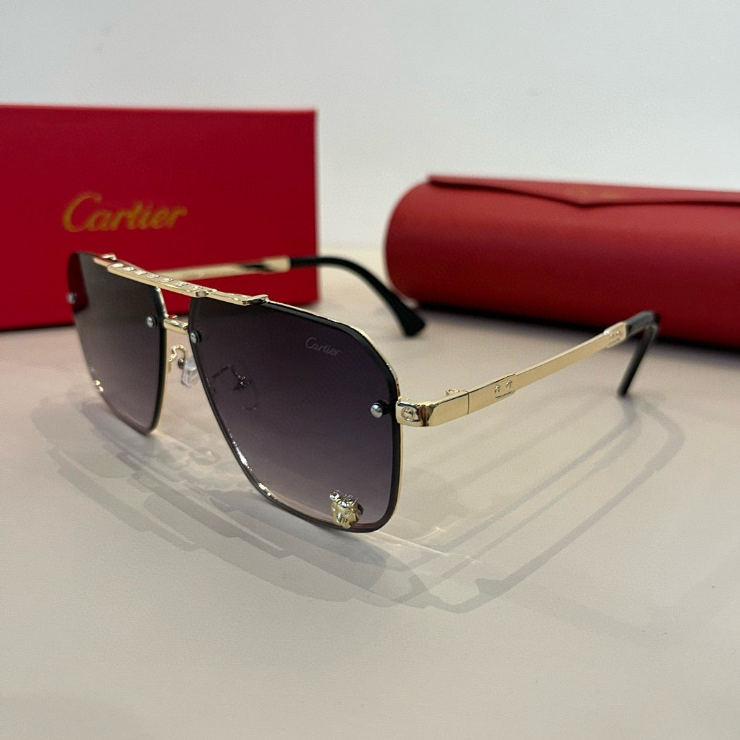 Cartier Lightweight Metal Rimless Silver Lens Sunglasses for Men & Wo - 432318 - detail image 3