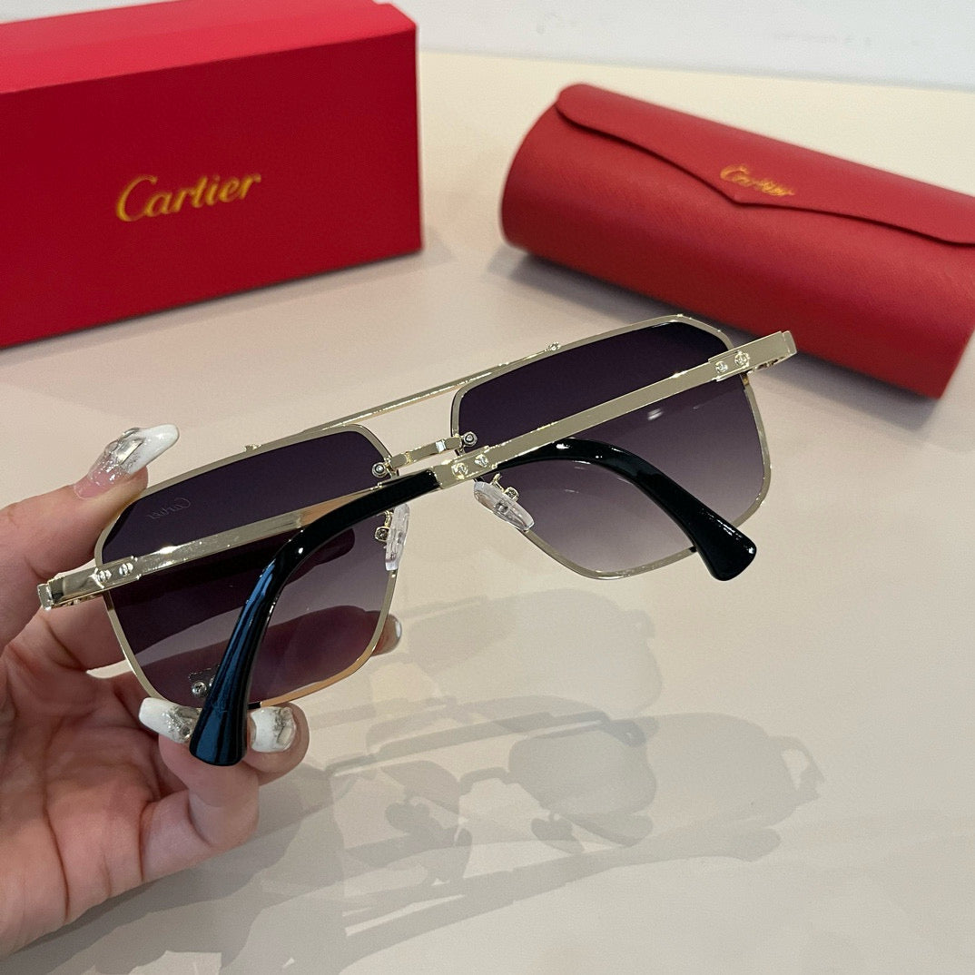 Cartier Lightweight Metal Rimless Silver Lens Sunglasses for Men & Wo - 487331 - detail image 7