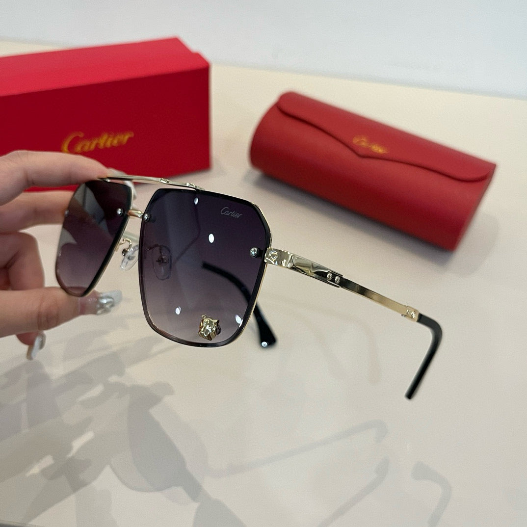 Cartier Lightweight Metal Rimless Silver Lens Sunglasses for Men & Wo - 487331 - detail image 4