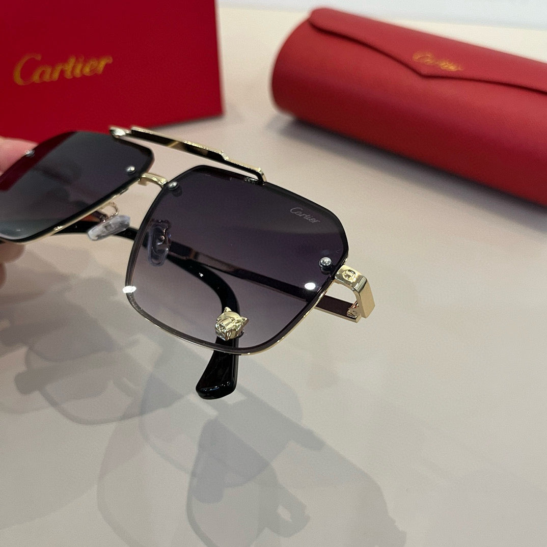 Cartier Lightweight Metal Rimless Silver Lens Sunglasses for Men & Wo - 487331 - detail image 5