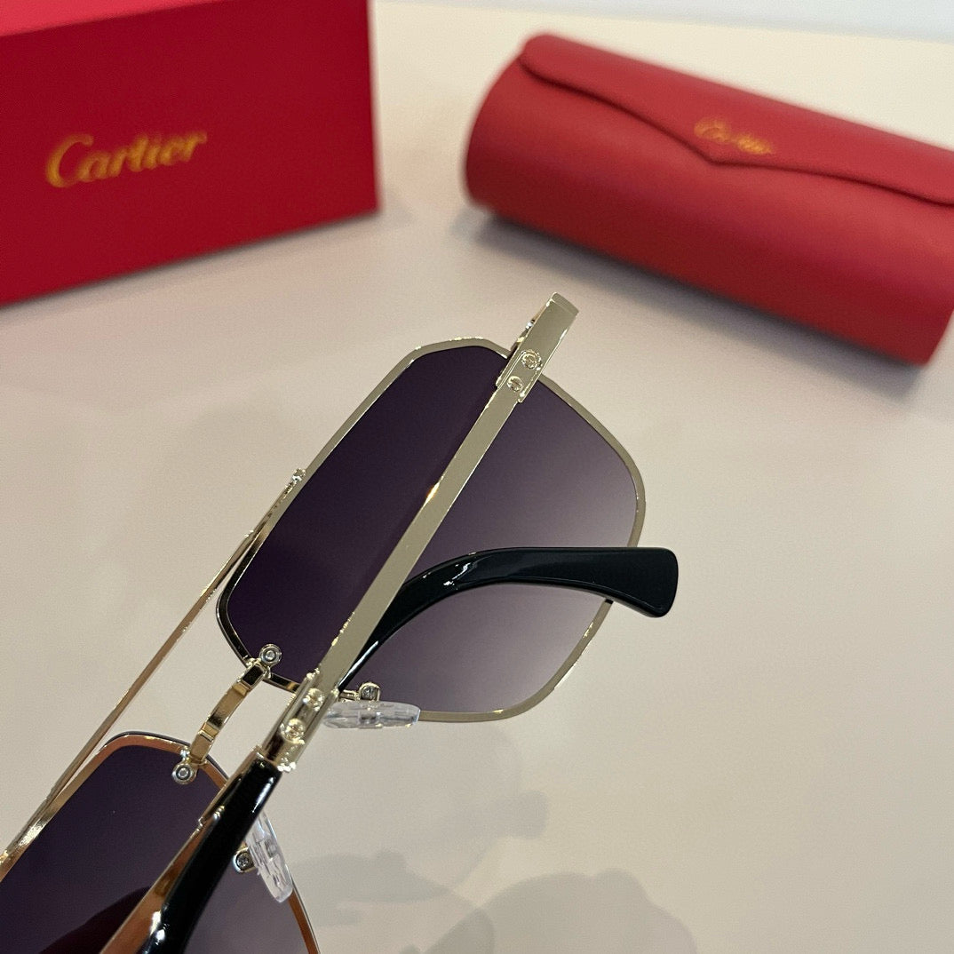 Cartier Lightweight Metal Rimless Silver Lens Sunglasses for Men & Wo - 487331 - detail image 8