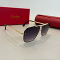 Cartier Lightweight Metal Rimless Silver Lens Sunglasses for Men & Wo - 432318