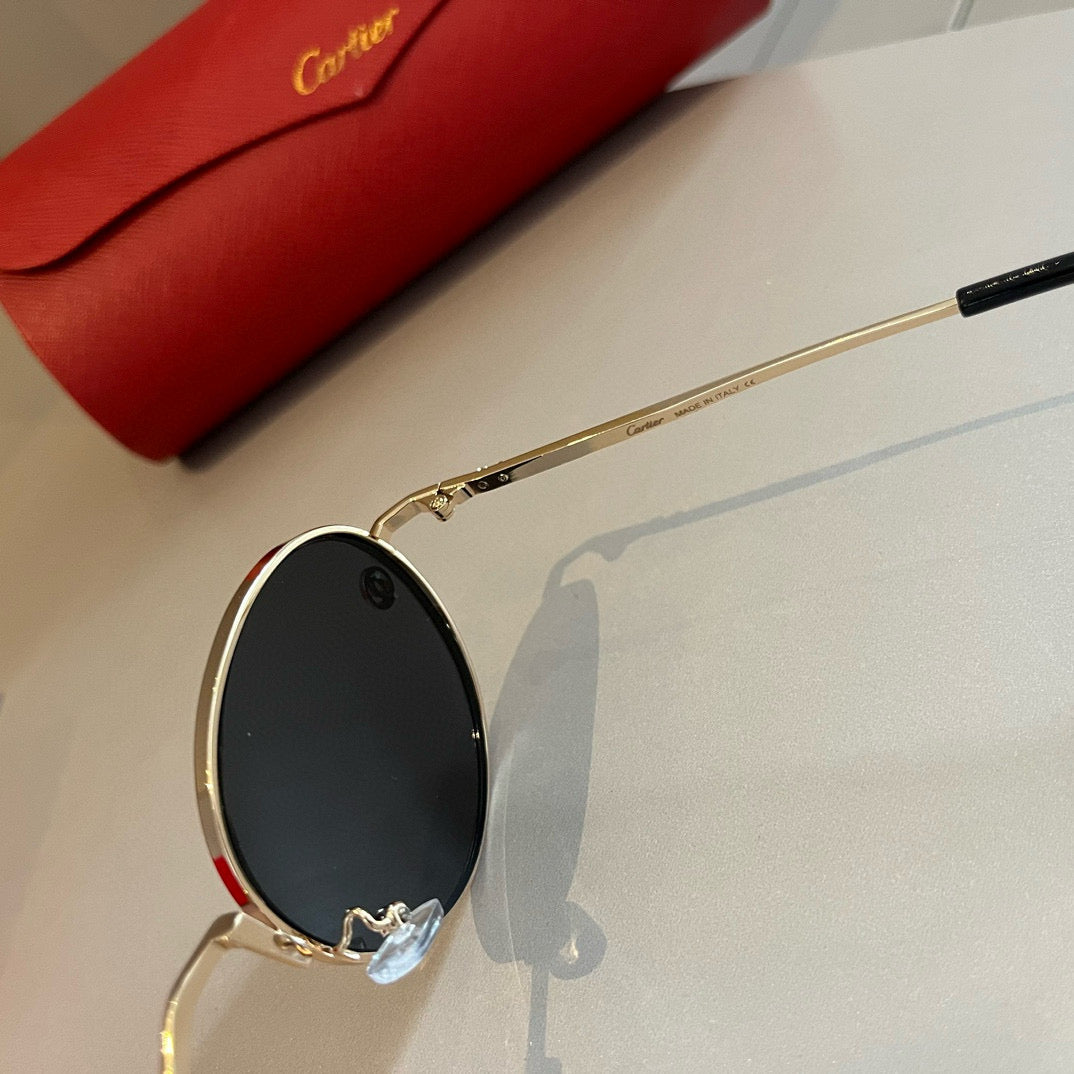 Cartier Metal Fashion Gold Lens Sunglasses for Men & Women - 415907 - detail image 7