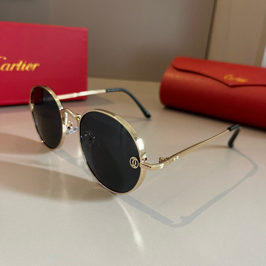 Cartier Metal Fashion Gold Lens Sunglasses for Men & Women - 415907 - detail image 3