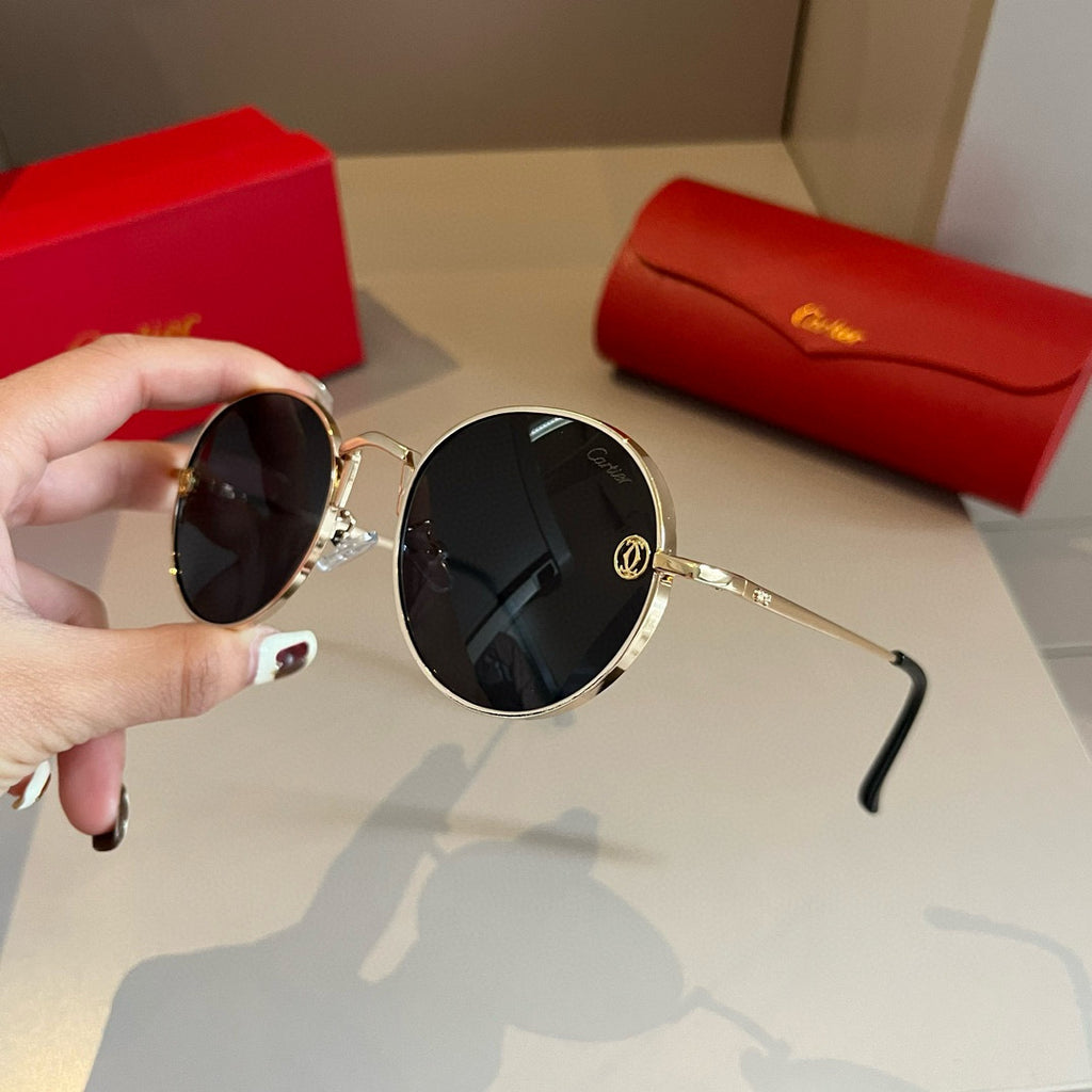 Cartier Metal Fashion Gold Lens Sunglasses for Men & Women - 415907 - detail image 4