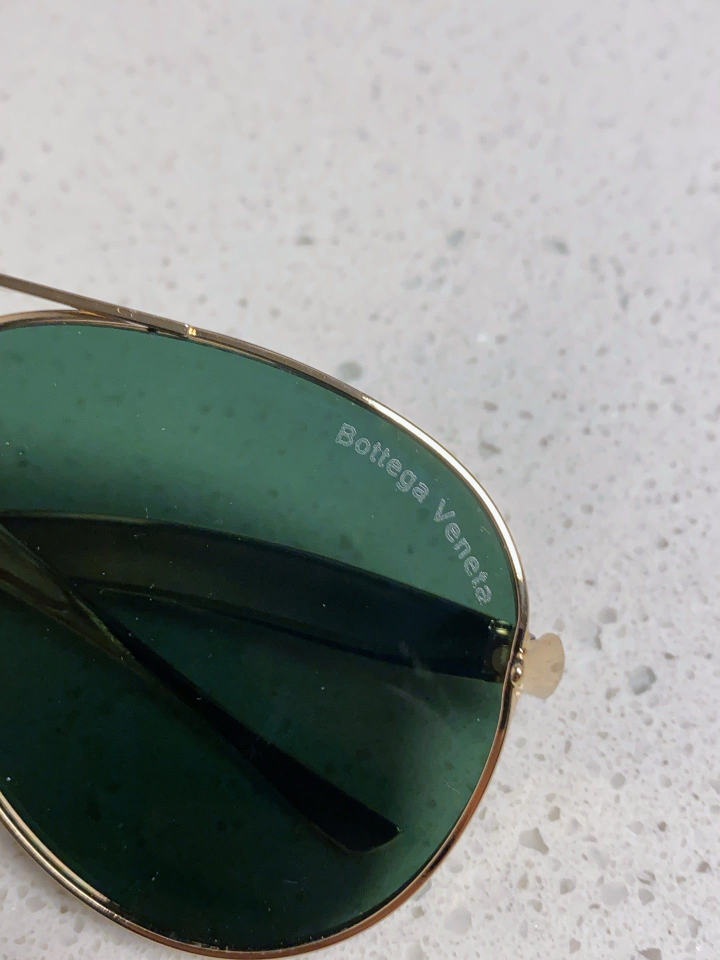 Bottega Veneta Metal Aviator Gold Lens Sunglasses for Men & Women - detail image 7