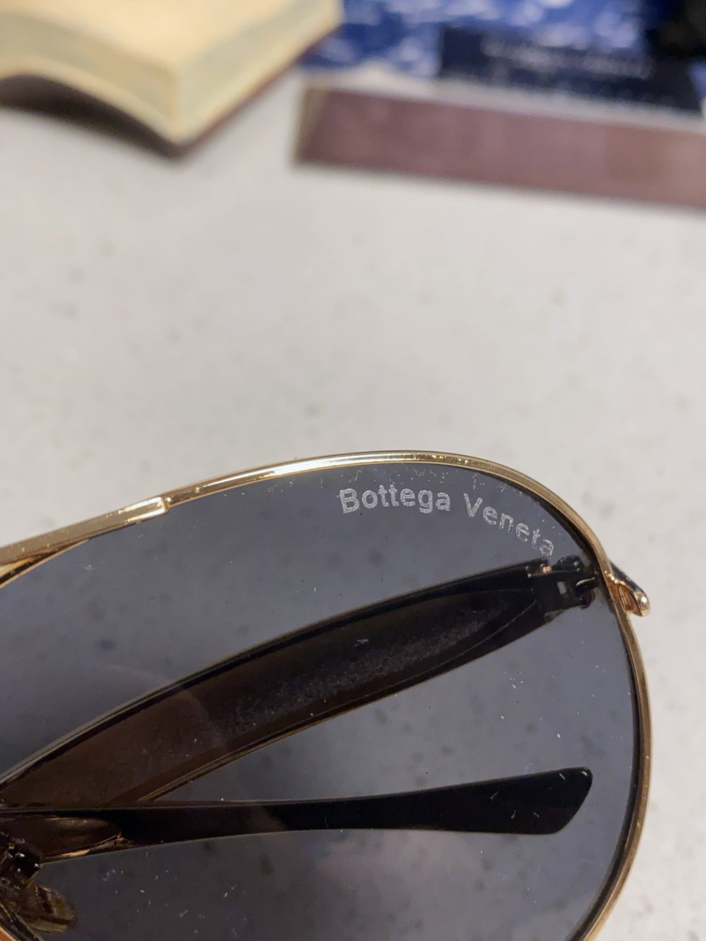 Bottega Veneta Metal Aviator Red Lens Sunglasses for Men & Women - detail image 7