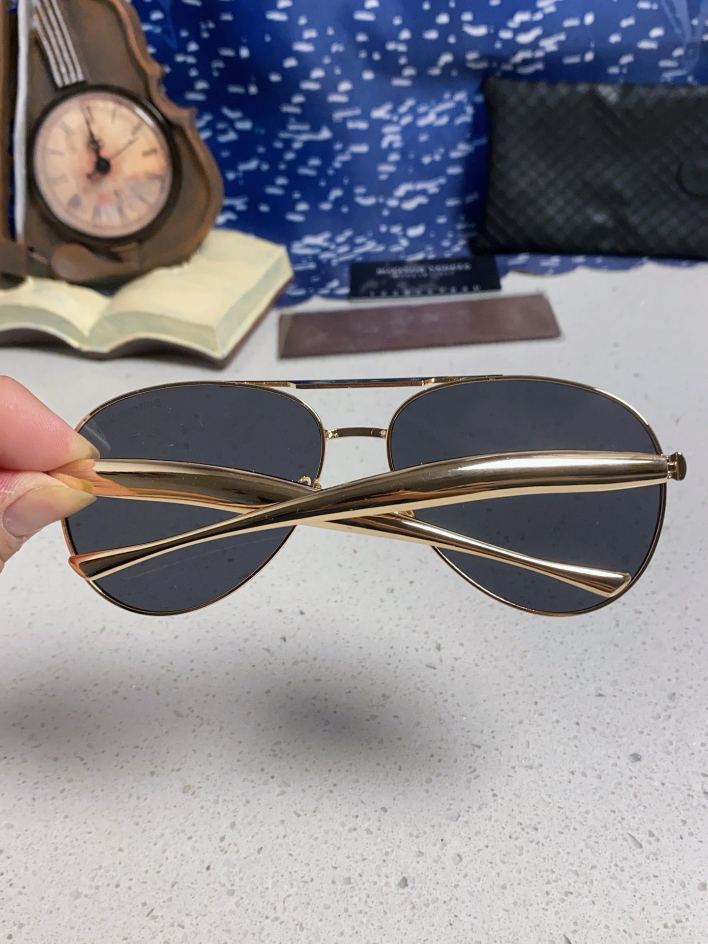 Bottega Veneta Metal Aviator Red Lens Sunglasses for Men & Women - 416429 - detail image 5