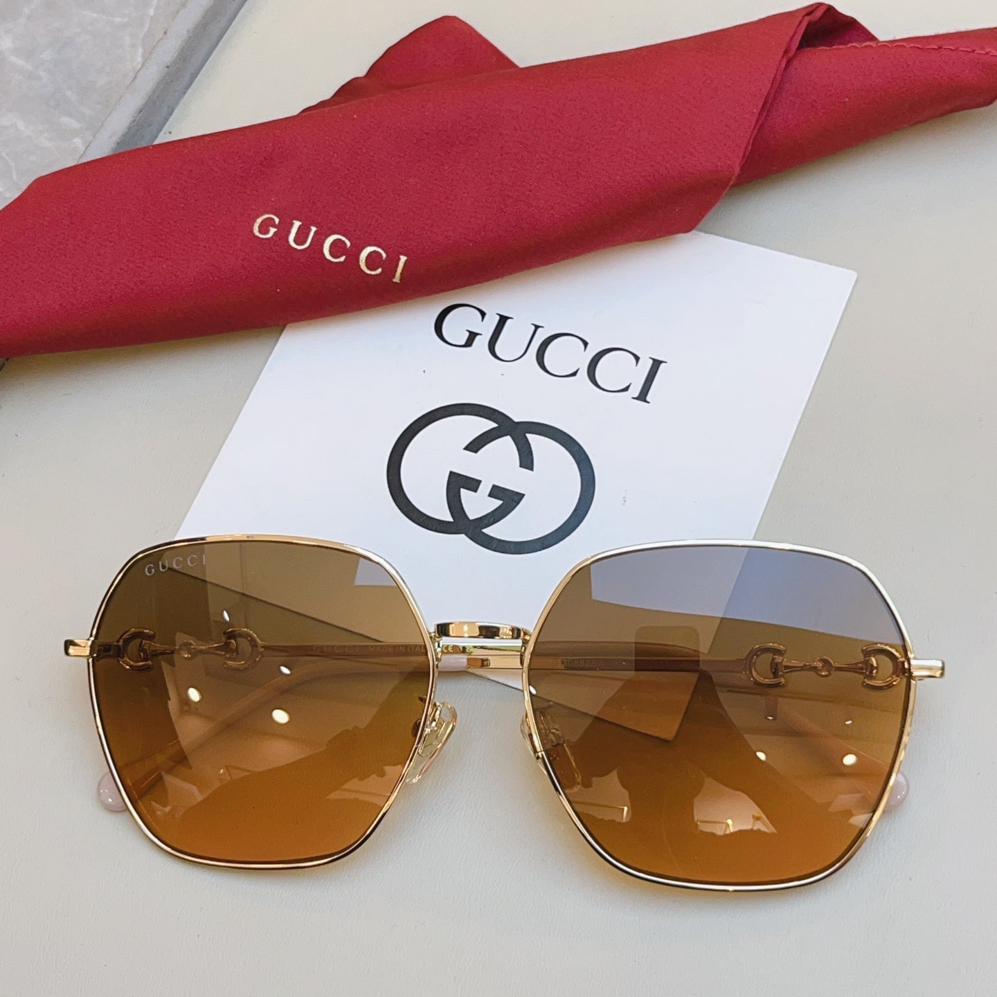 Gucci GG0882SA Square Brown Lens Sunglasses for Men & Women - 431473