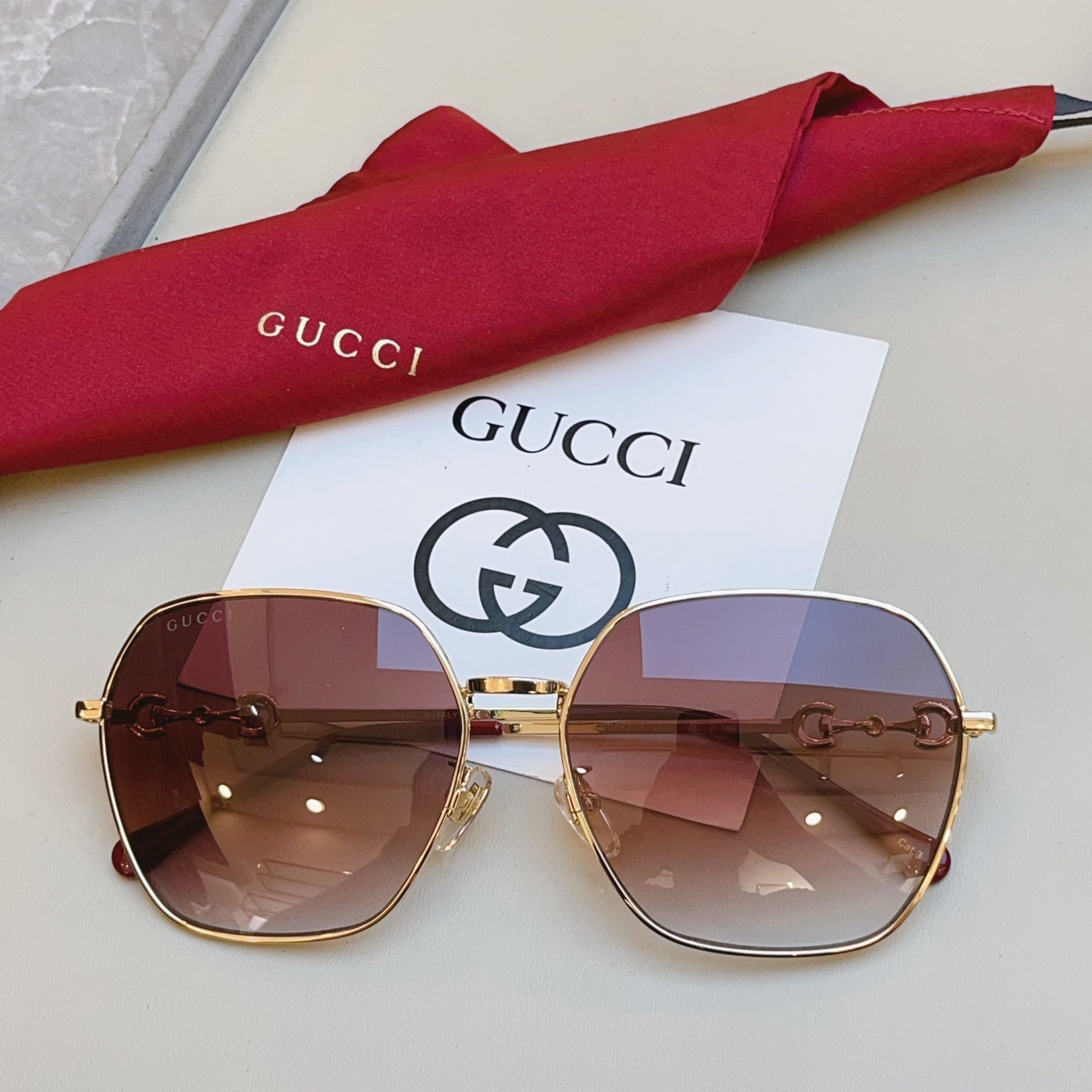 Gucci GG0882SA Square Brown Lens Sunglasses for Men & Women - 431473 - detail image 5