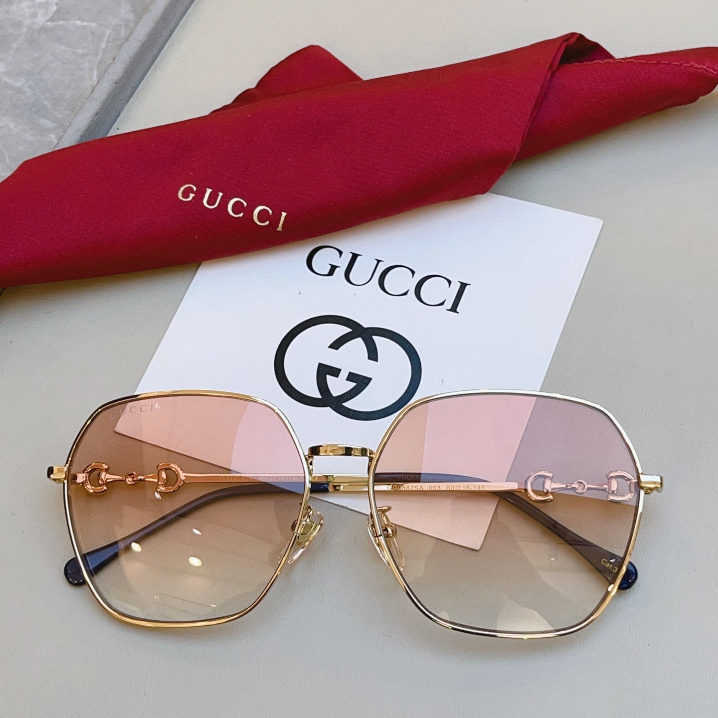 Gucci GG0882SA Square Brown Lens Sunglasses for Men & Women - 431473 - detail image 2