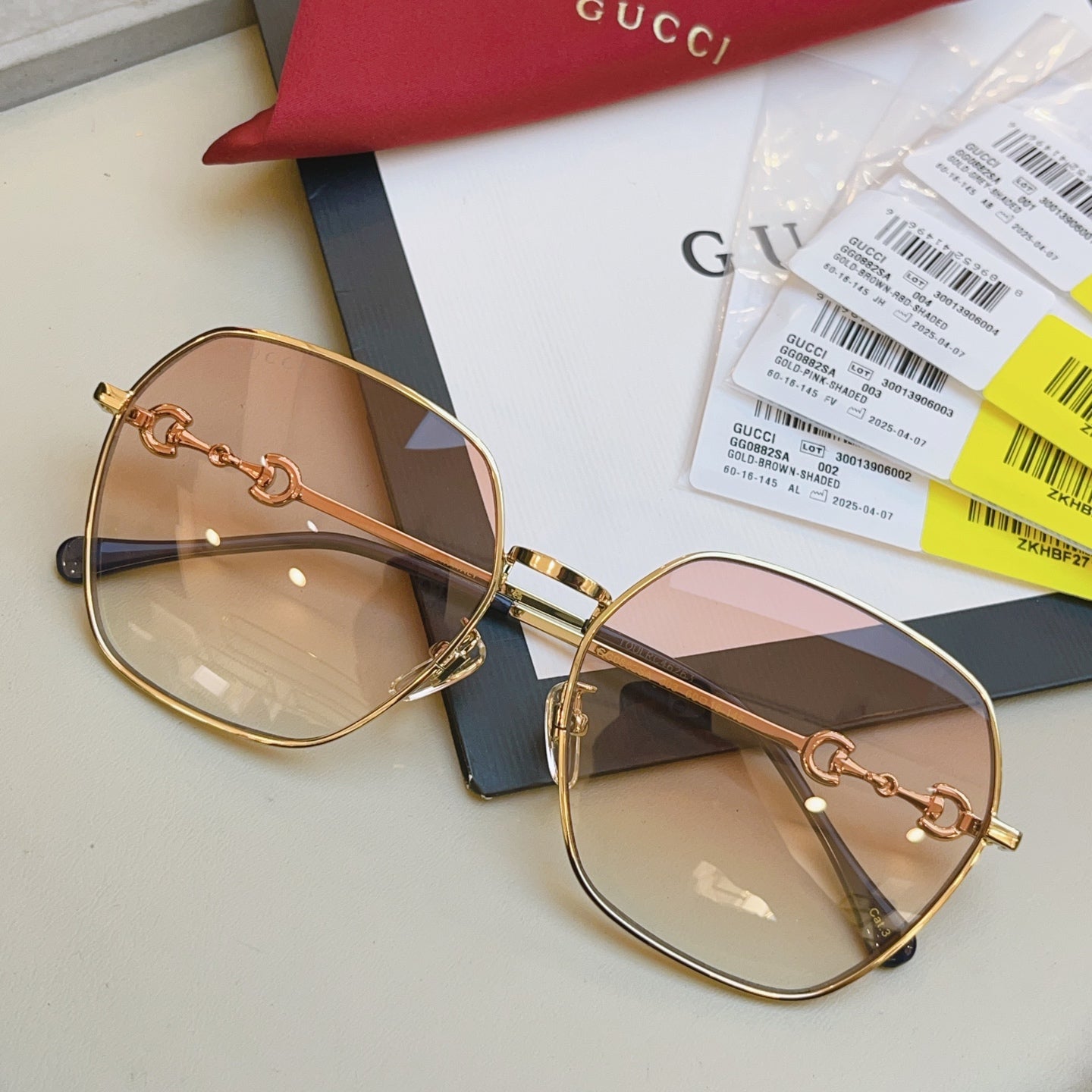 Gucci GG0882SA Square Black Lens Sunglasses for Men & Women - detail image 4