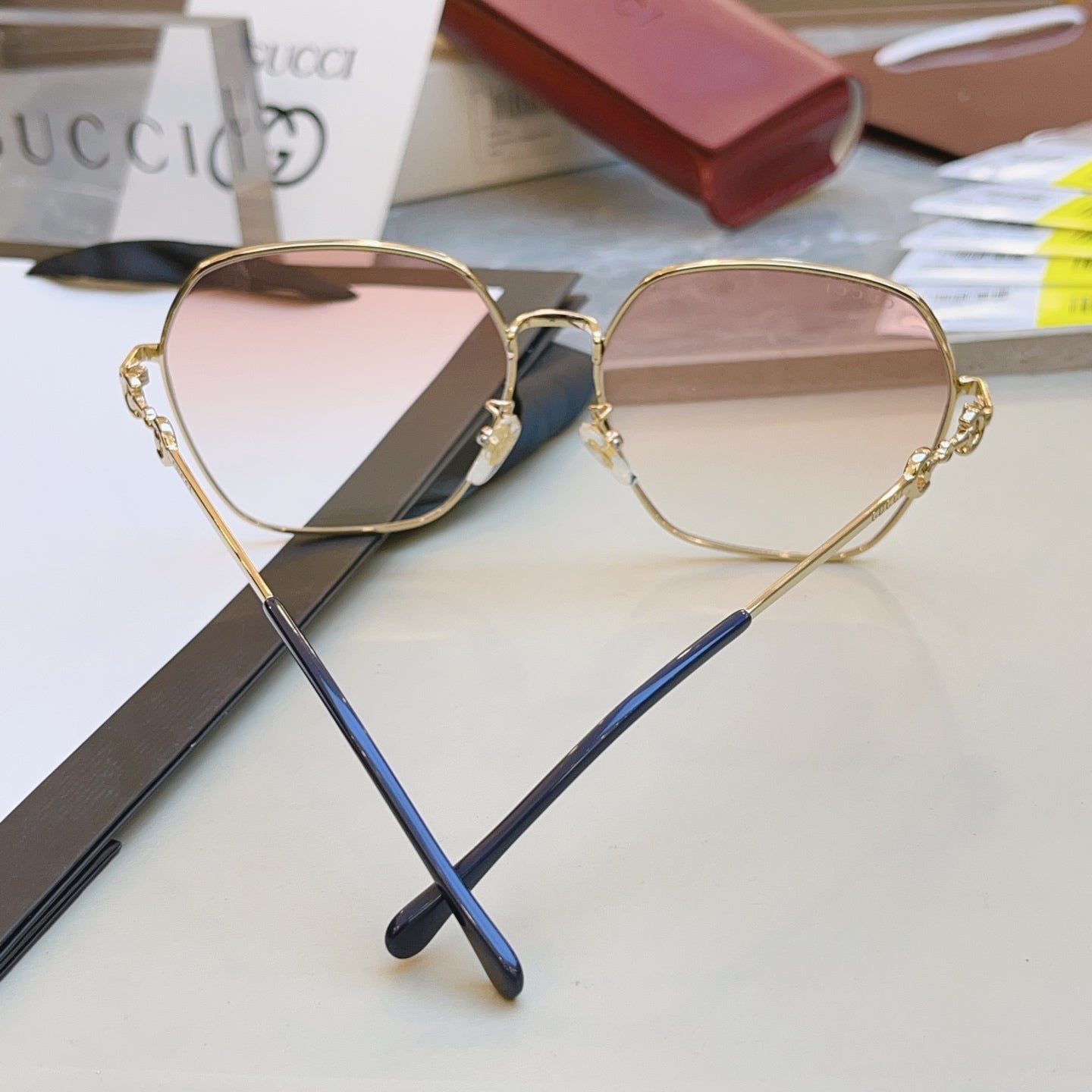 Gucci GG0882SA Square Brown Lens Sunglasses for Men & Women - detail image 5
