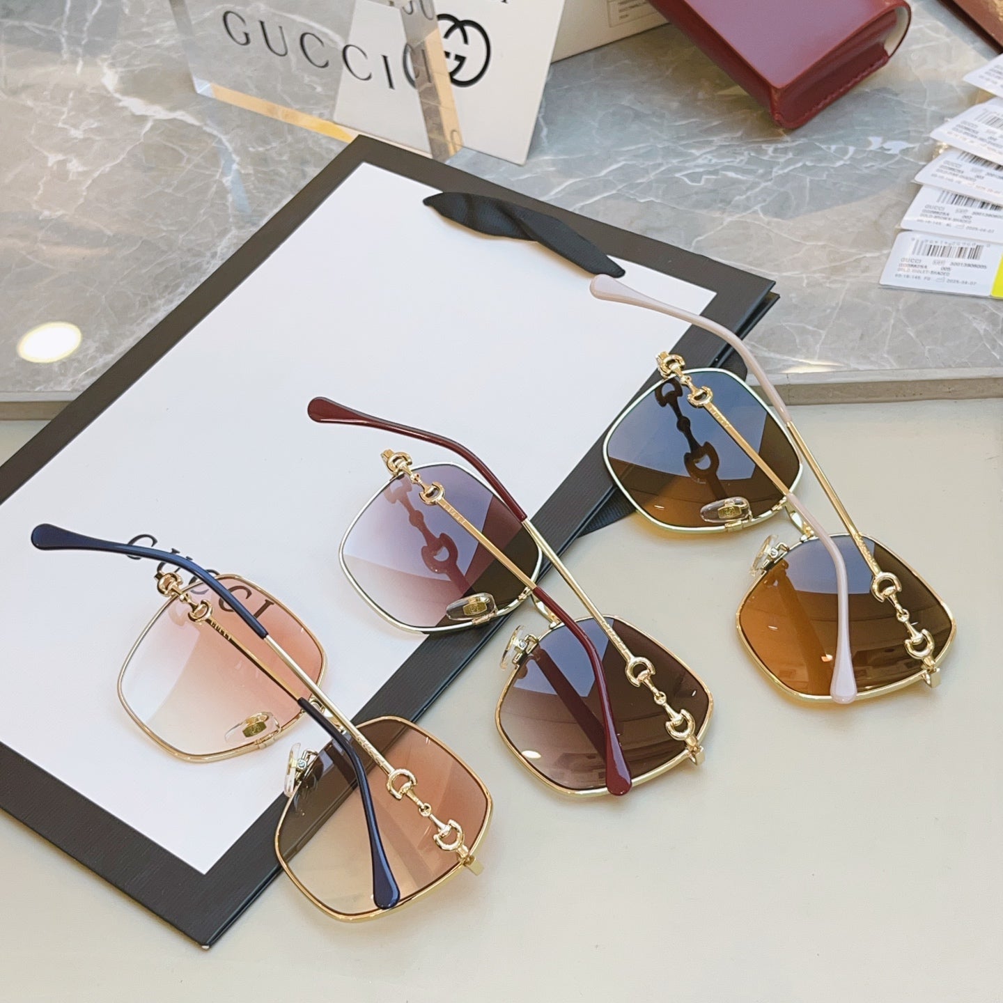 Gucci GG0882SA Square Brown Lens Sunglasses for Men & Women - detail image 7
