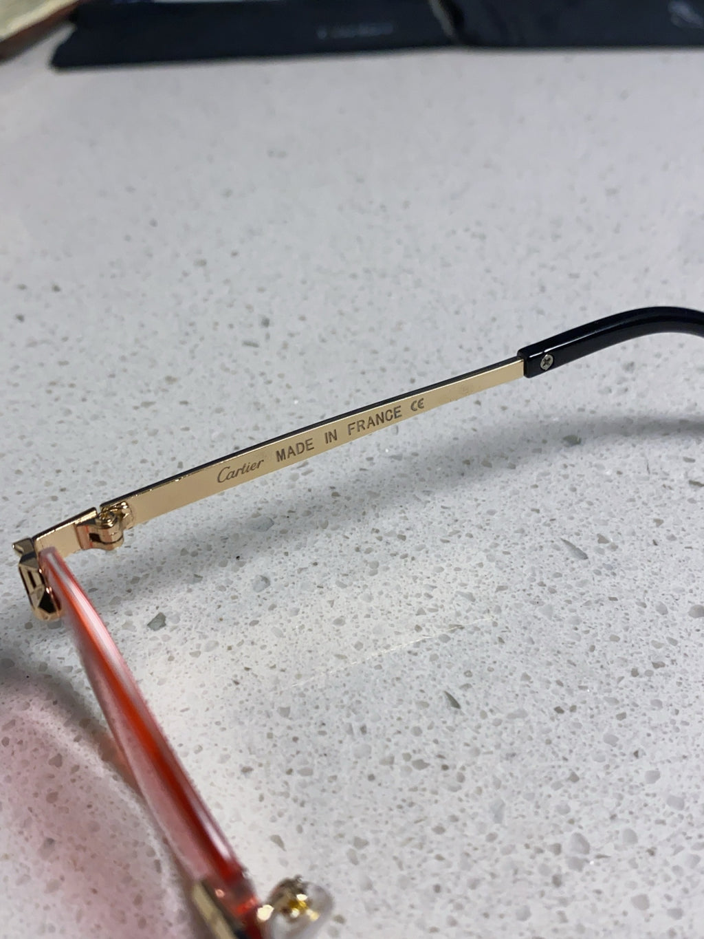 Cartier Lightweight Metal Rimless Silver Lens Sunglasses for Women - 415847 - detail image 8