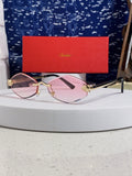 Cartier Lightweight Metal Rimless Silver Lens Sunglasses for Women - 449439