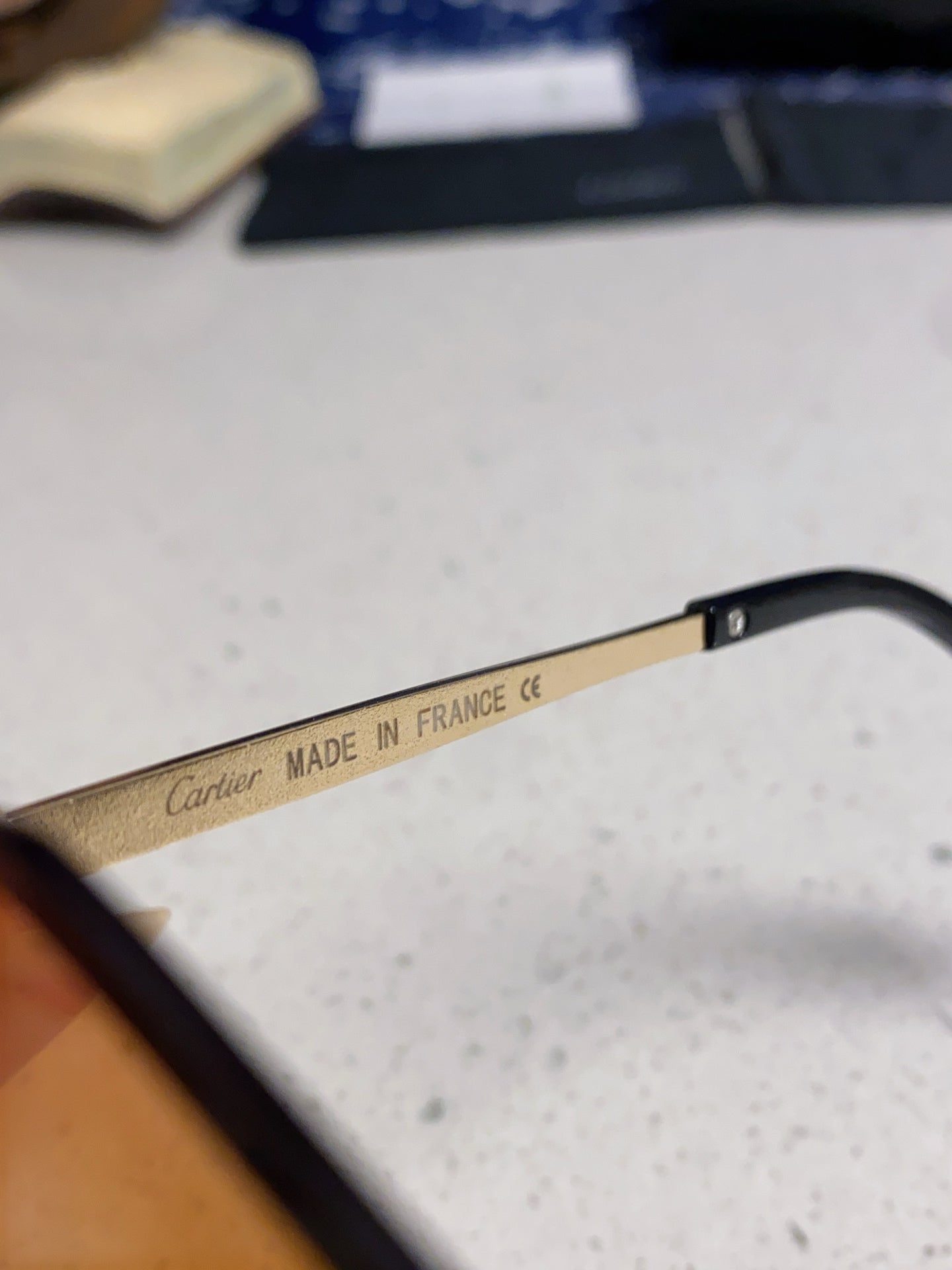 Cartier Lightweight Metal Rimless Gold Lens Sunglasses for Women - detail image 8