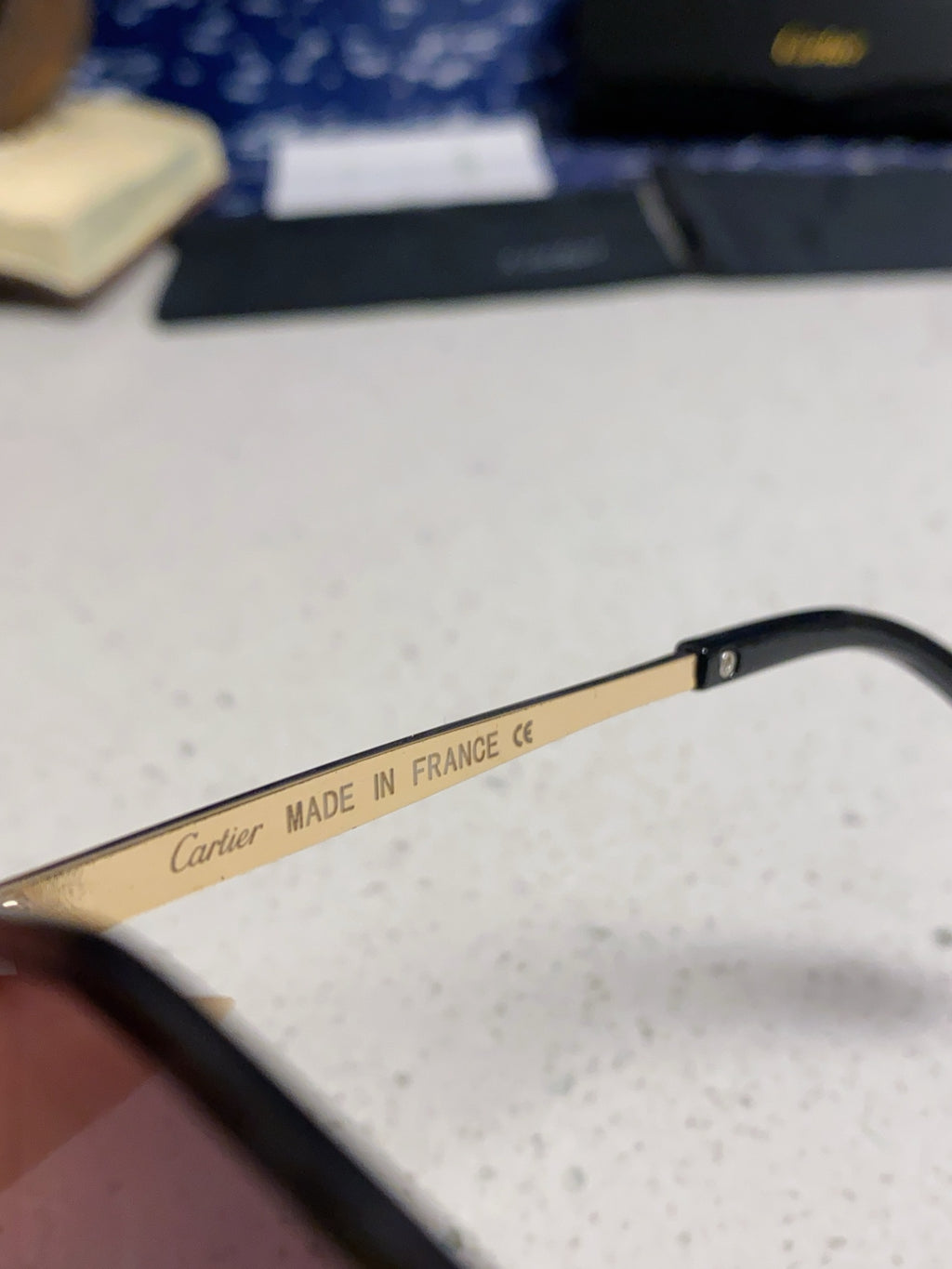 Cartier Lightweight Metal Rimless Silver Lens Sunglasses for Women - 449443 - detail image 8