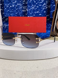 Cartier Lightweight Rimless Blue Lens Sunglasses for Men & Women - 449479