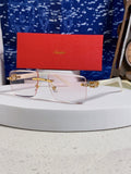 Cartier Lightweight Rimless Silver Lens Sunglasses for Men & Women - 449483