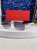 Cartier Lightweight Rimless Silver Lens Sunglasses for Men & Women - 449487