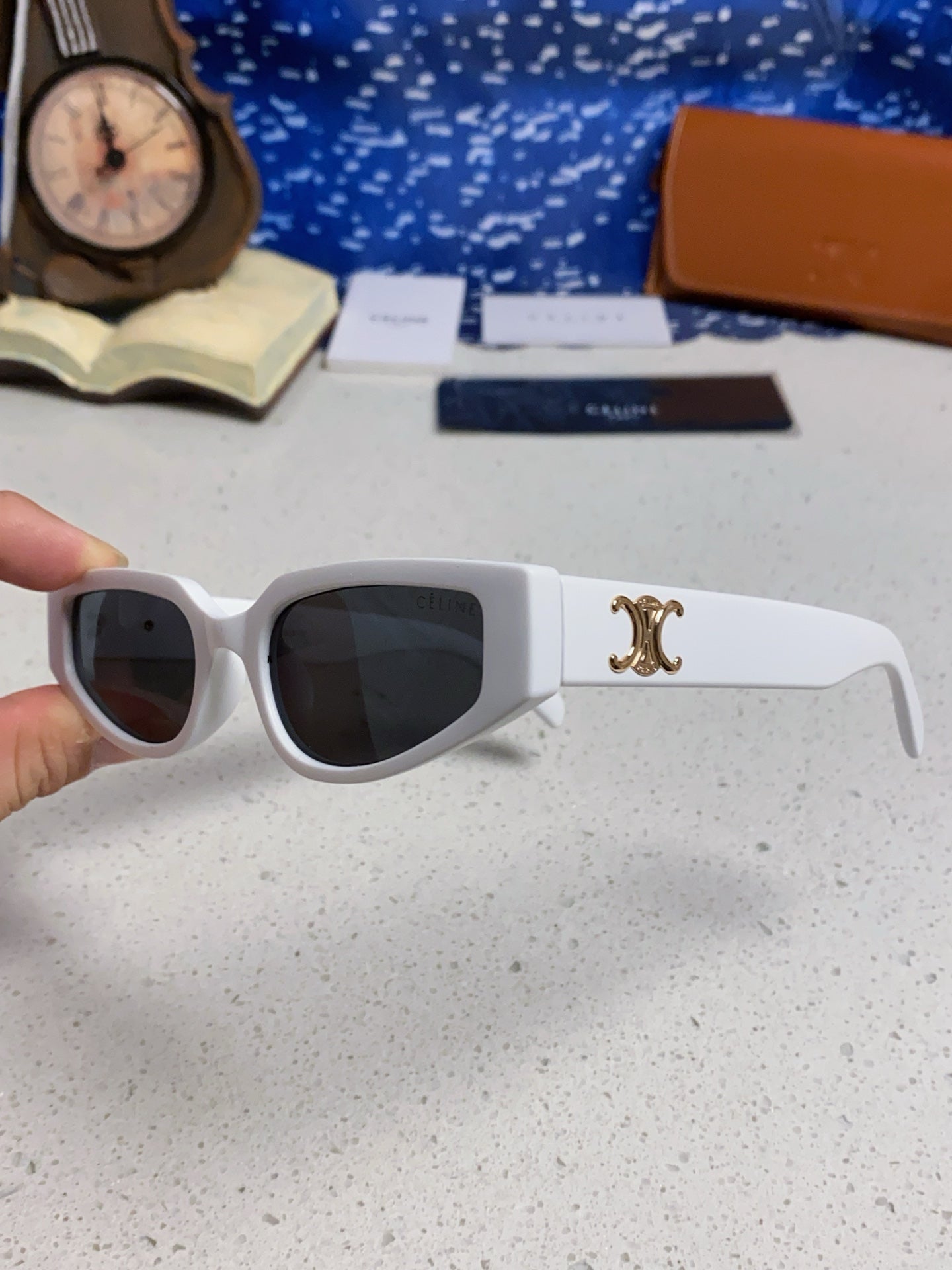 Celine Cat-Eye Silver Lens Sunglasses for Men & Women - 465471 - detail image 6