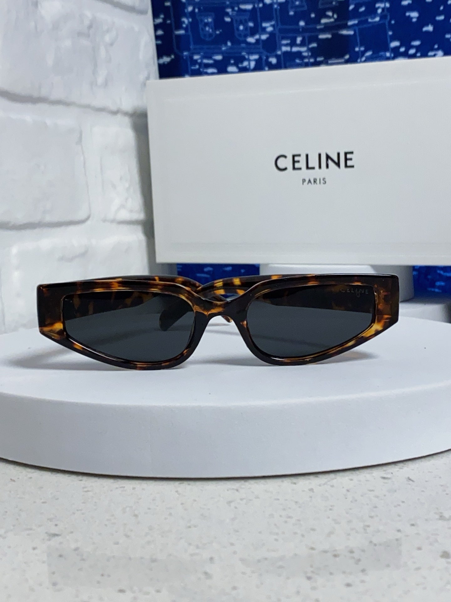 Celine Cat-Eye Blue Lens Sunglasses for Men & Women - 465472 - detail image 2