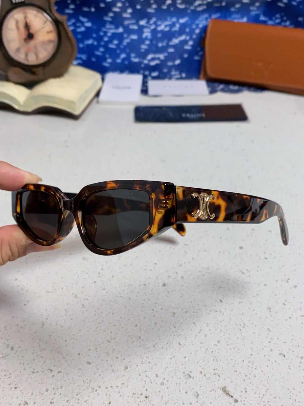 Celine Cat-Eye Blue Lens Sunglasses for Men & Women - 465472 - detail image 6