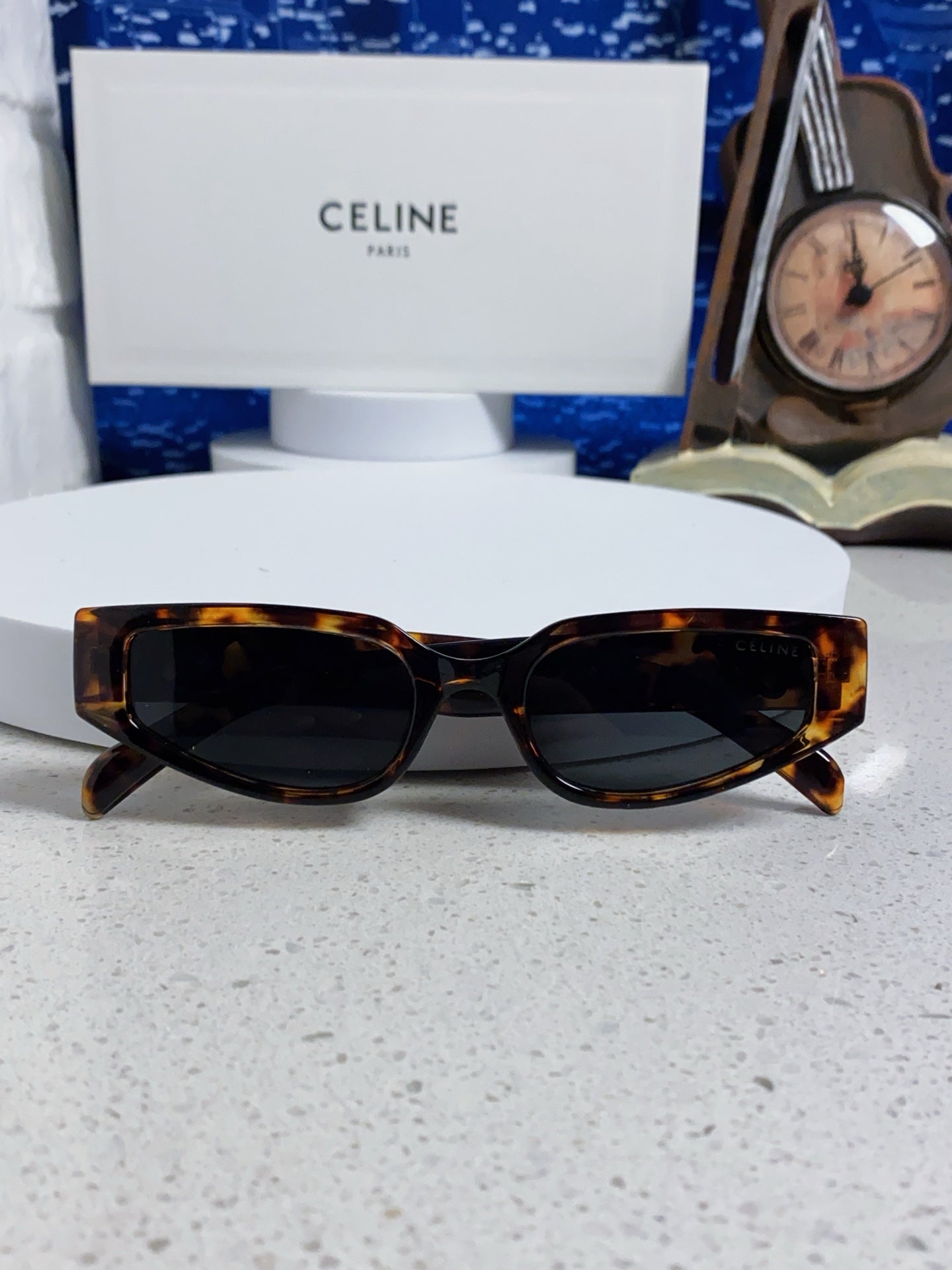Celine Cat-Eye Blue Lens Sunglasses for Men & Women - 465472 - detail image 9