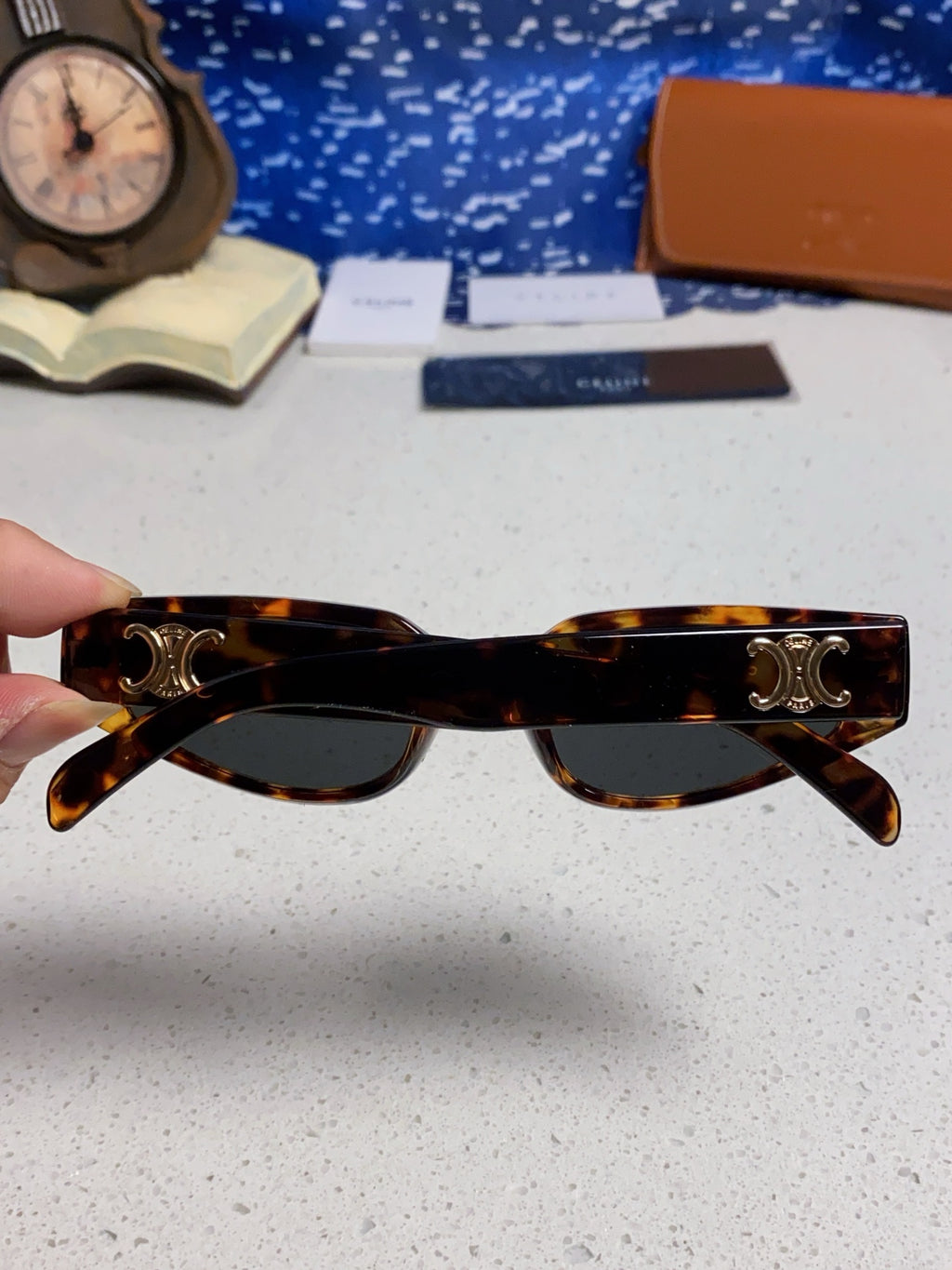 Celine Cat-Eye Blue Lens Sunglasses for Men & Women - 465472 - detail image 5