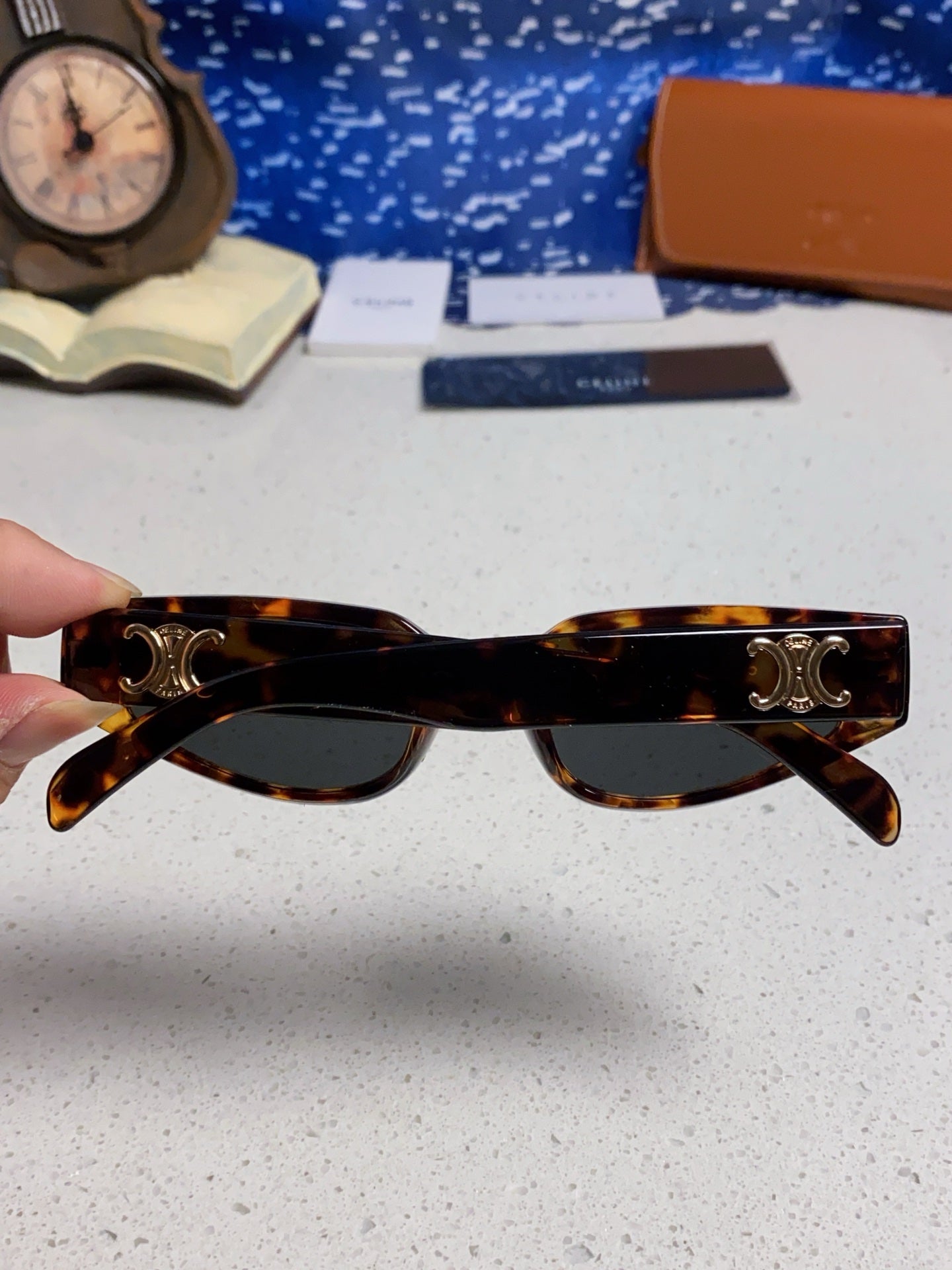 Celine Cat-Eye Blue Lens Sunglasses for Men & Women - 465472 - detail image 5