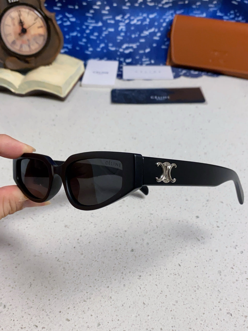 Celine Cat-Eye Silver Lens Sunglasses for Men & Women - 465473 - detail image 6